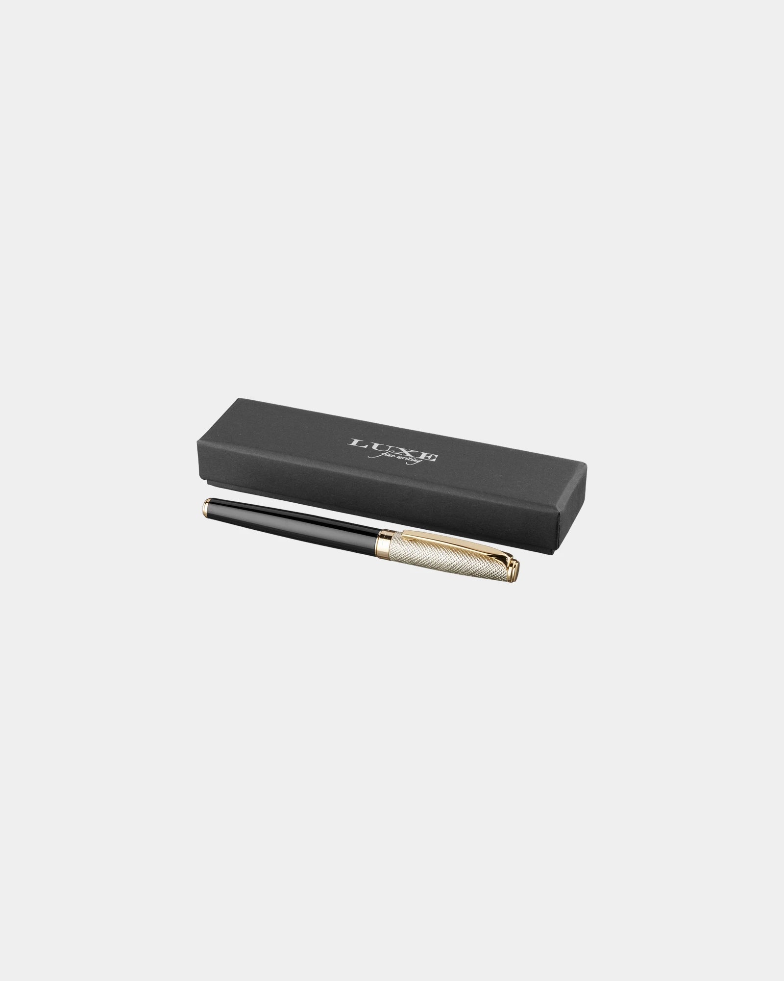 Stylo roller métal doré à personnaliser - Noir
