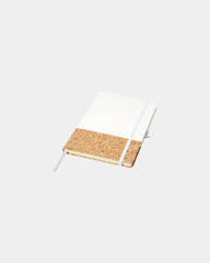 Carnet A5 liège et PU à personnaliser - Blanc