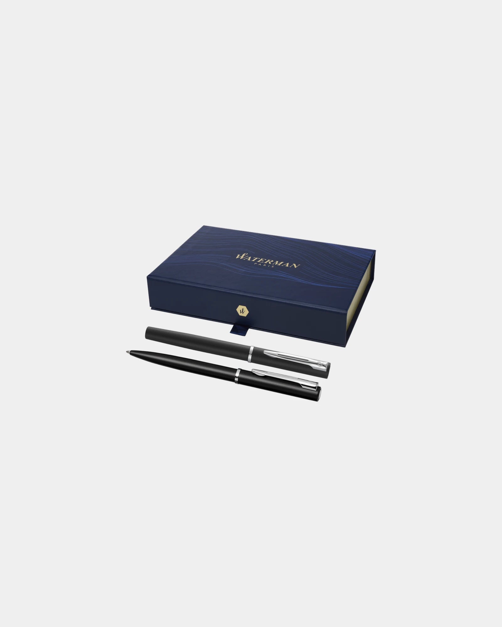 Parure de stylos métal Waterman Allure à personnaliser - Noir