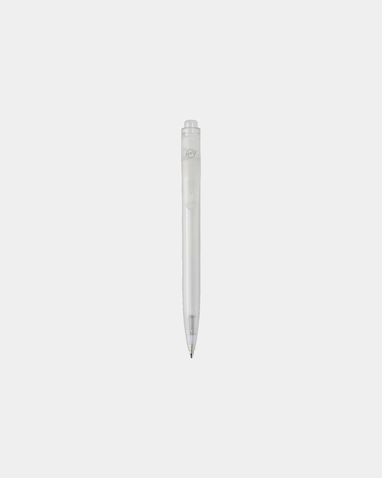 Stylo bille plastique recyclé Thalaasa à personnaliser - Blanc