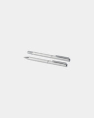 Ensemble-cadeau stylo bille et roller aluminium recyclé à personnaliser - 2