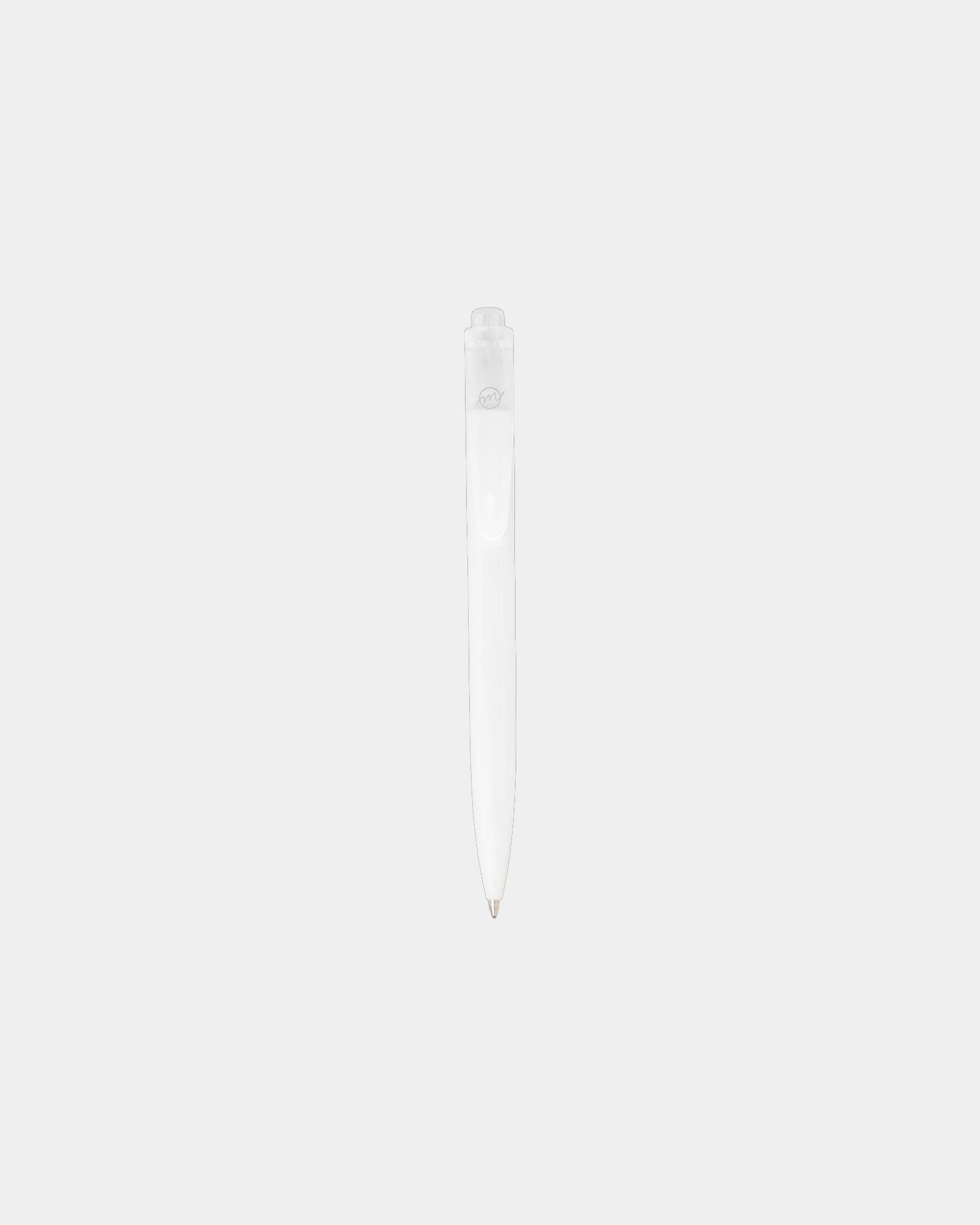 Stylo bille plastique recyclé Thalaasa à personnaliser - Blanc Transparent