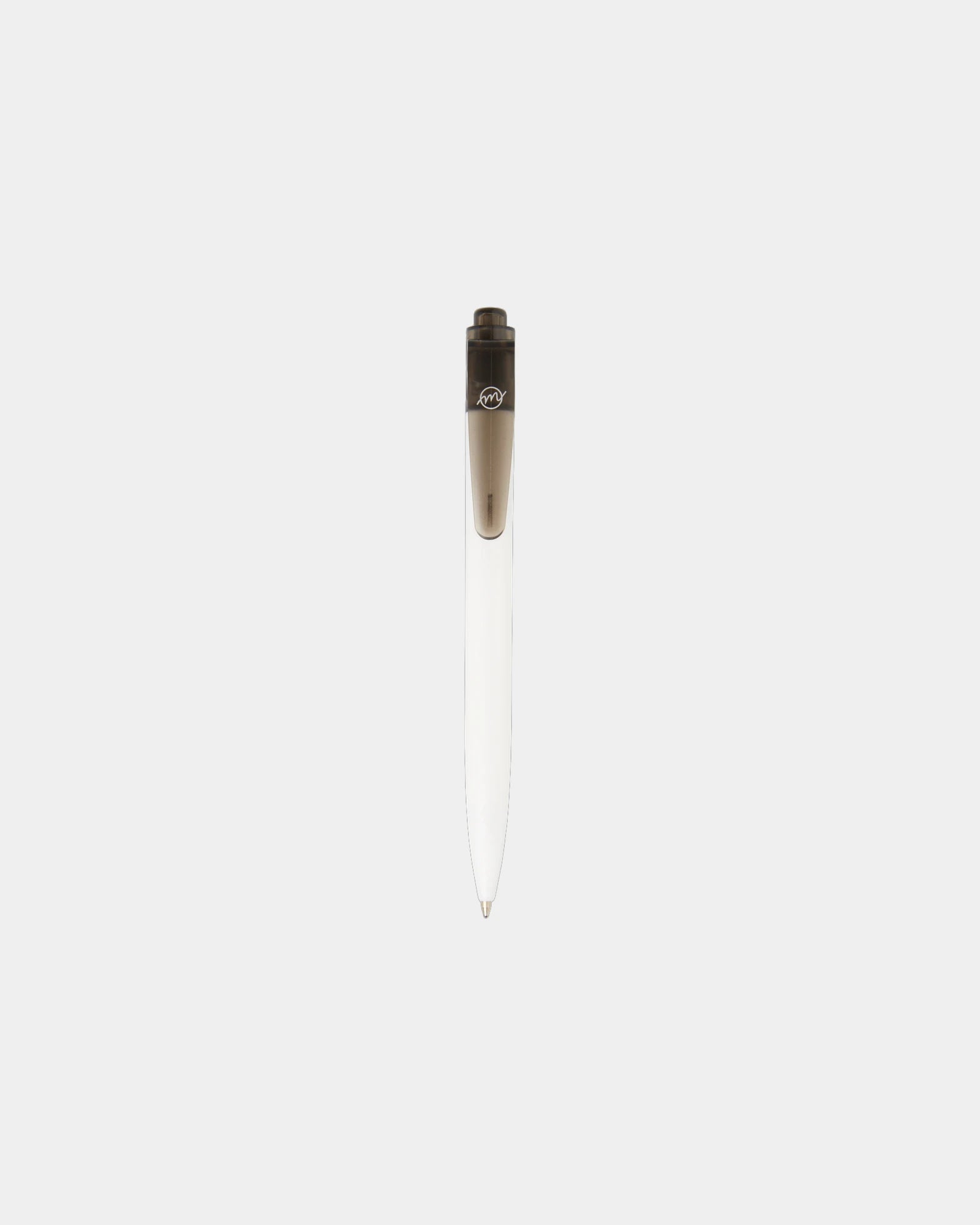 Stylo bille plastique recyclé Thalaasa à personnaliser - Noir Translucide