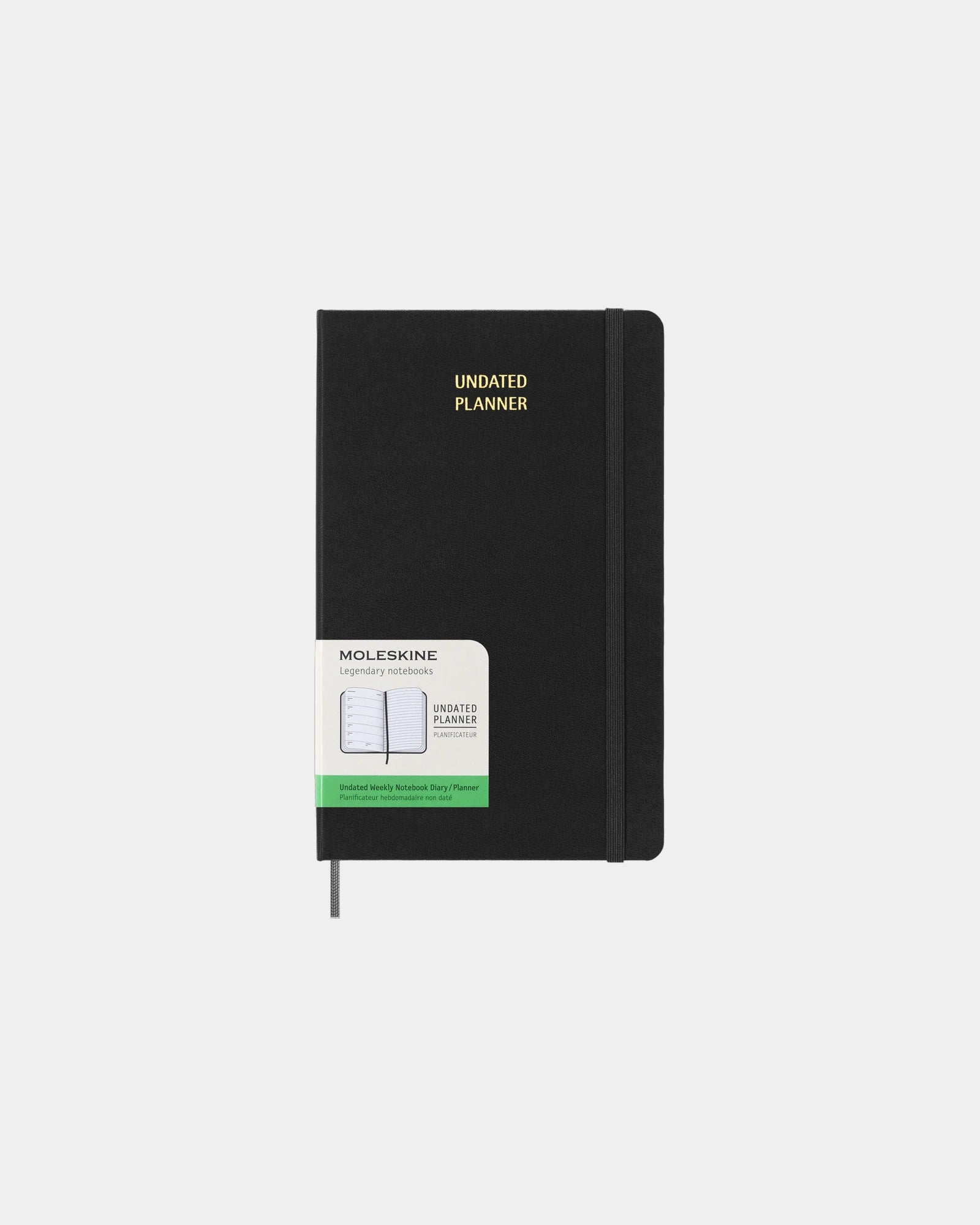 Agenda hebdomadaire non daté Moleskine à personnaliser - Noir