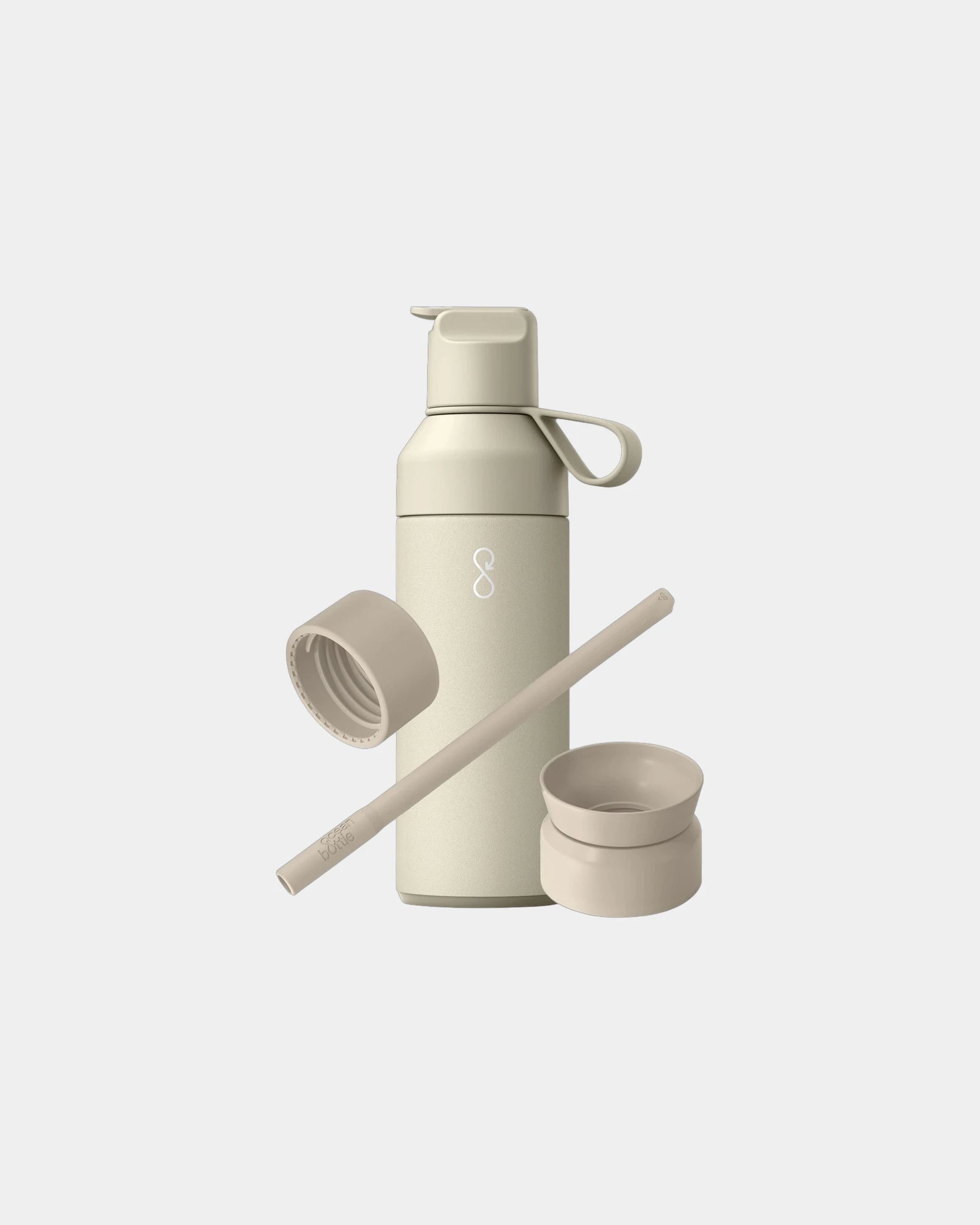 Coffret cadeau 3 en 1 acier recyclé Ocean Bottle 500 ml à personnaliser - Grès
