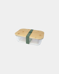 Boîte repas en verre 1000 ml à personnaliser - Vert Bruyère