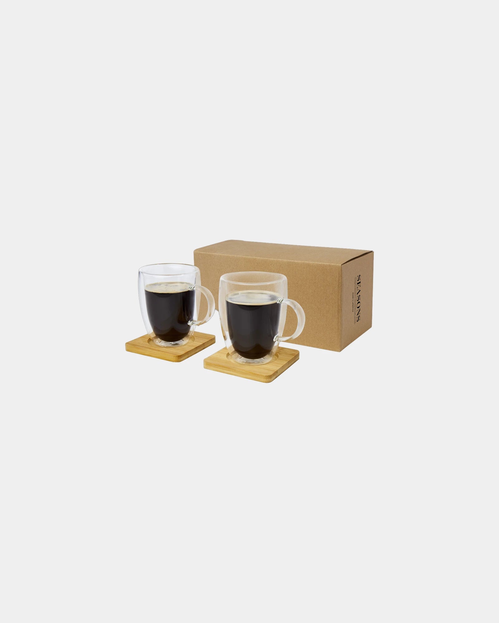 Tasse 2 pièces verre borosilicate 350 ml à personnaliser - Translucide