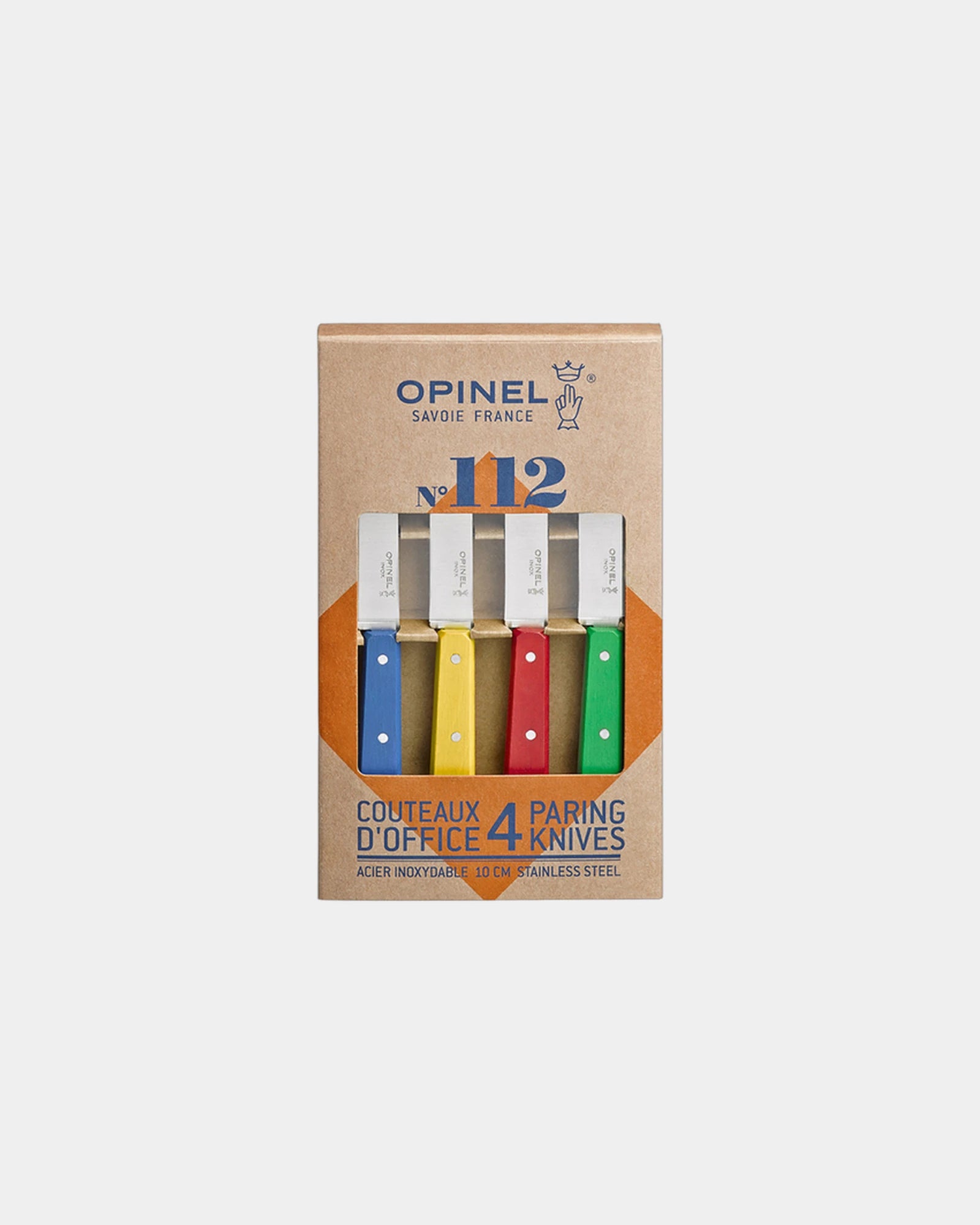 Coffret de 4 couteaux inox Opinel N°112 à personnaliser - Blue