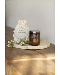 Bougie parfumée verre recyclé bois de cèdre à personnaliser - 2