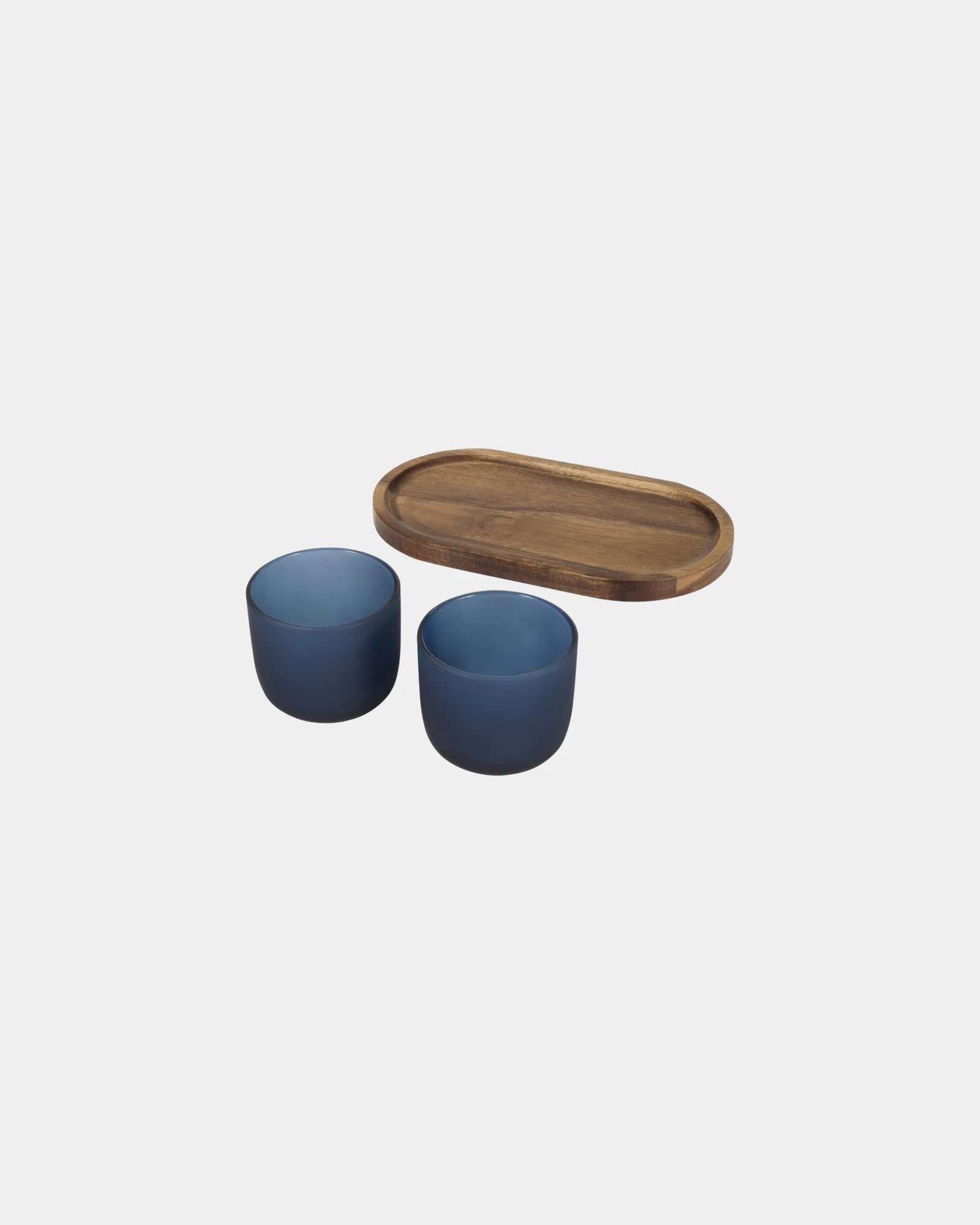 Plateau de service bois et tasses en verre à personnaliser - 4
