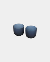 Plateau de service bois et tasses en verre à personnaliser - Bleu Hale