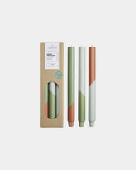 Bougies à rayures diagonales à personnaliser - Vert Bruyère