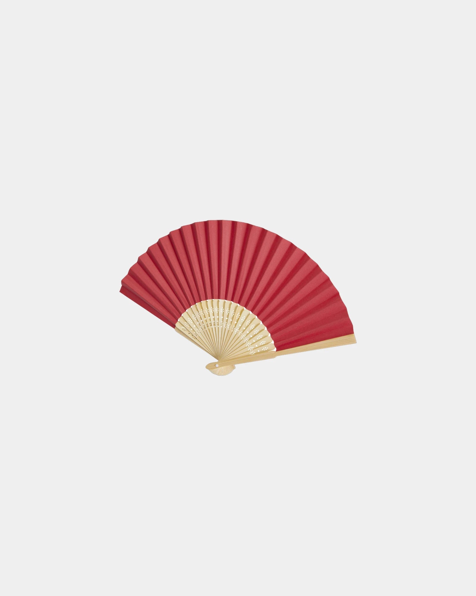 Éventail bambou et papier Carmen à personnaliser - Rouge