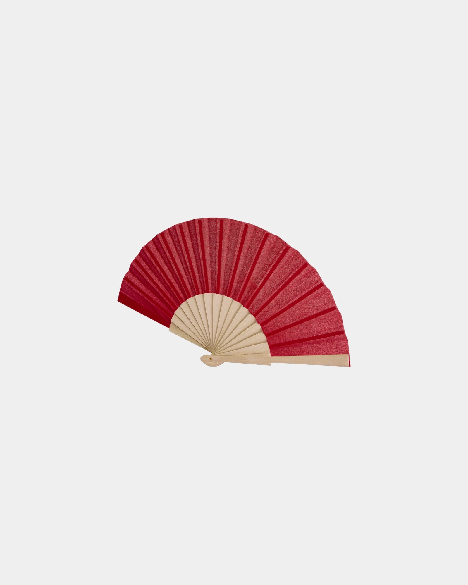 Éventail bois et polyester Manuela à personnaliser - Rouge