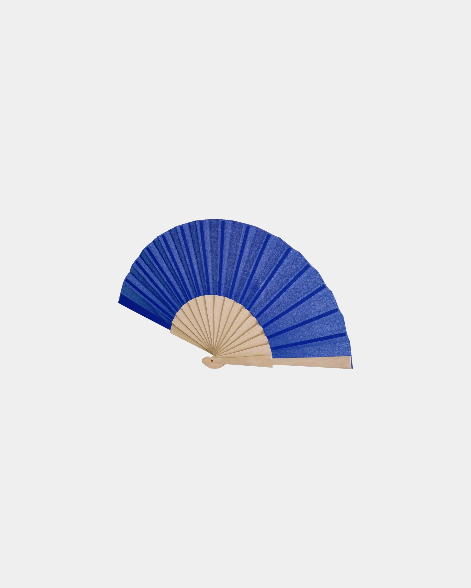 Éventail bois et polyester Manuela à personnaliser - Bleu Royal
