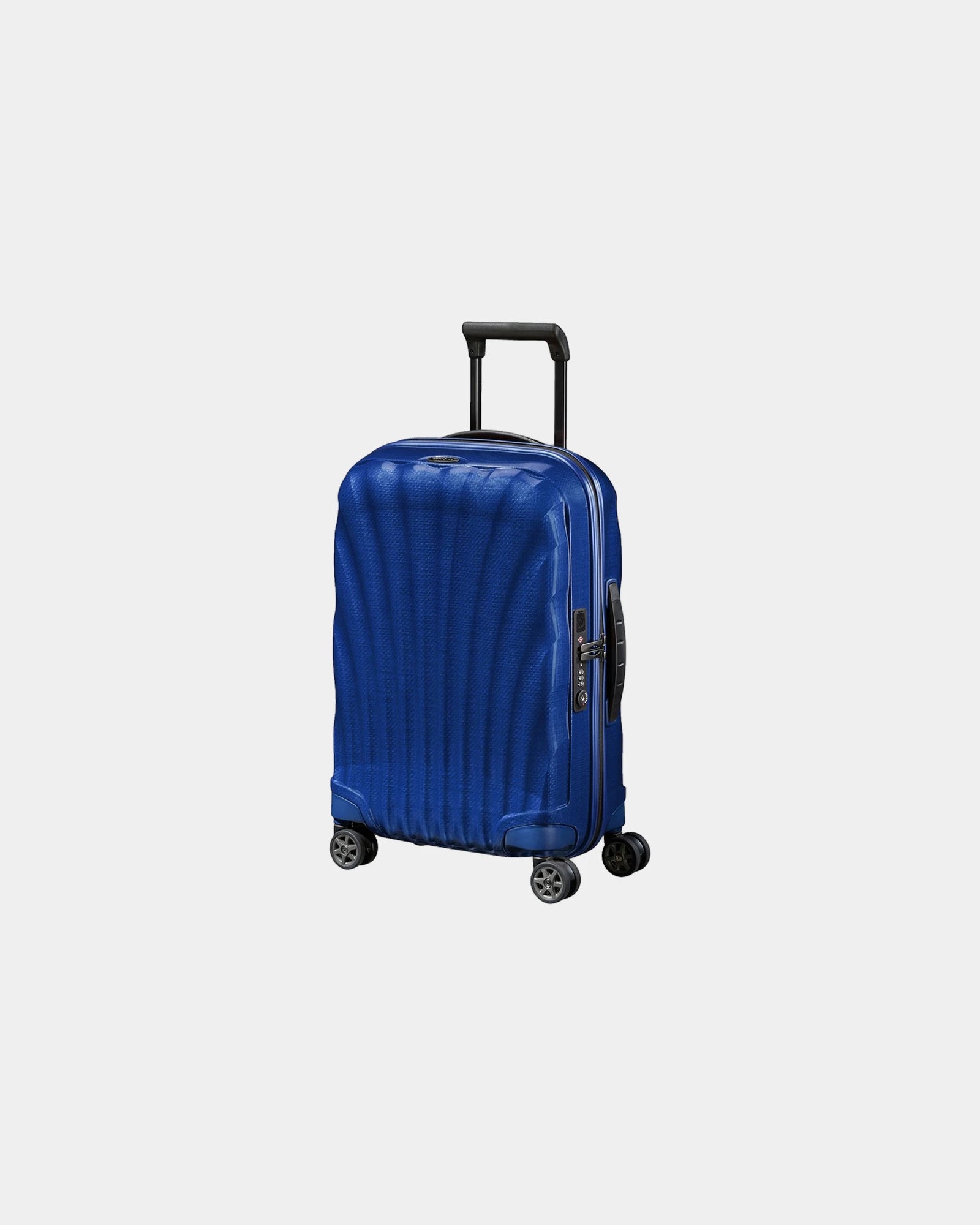 Valise rigide extensible Samsonite C-LITE 55 cm à personnaliser - Bleu Foncé