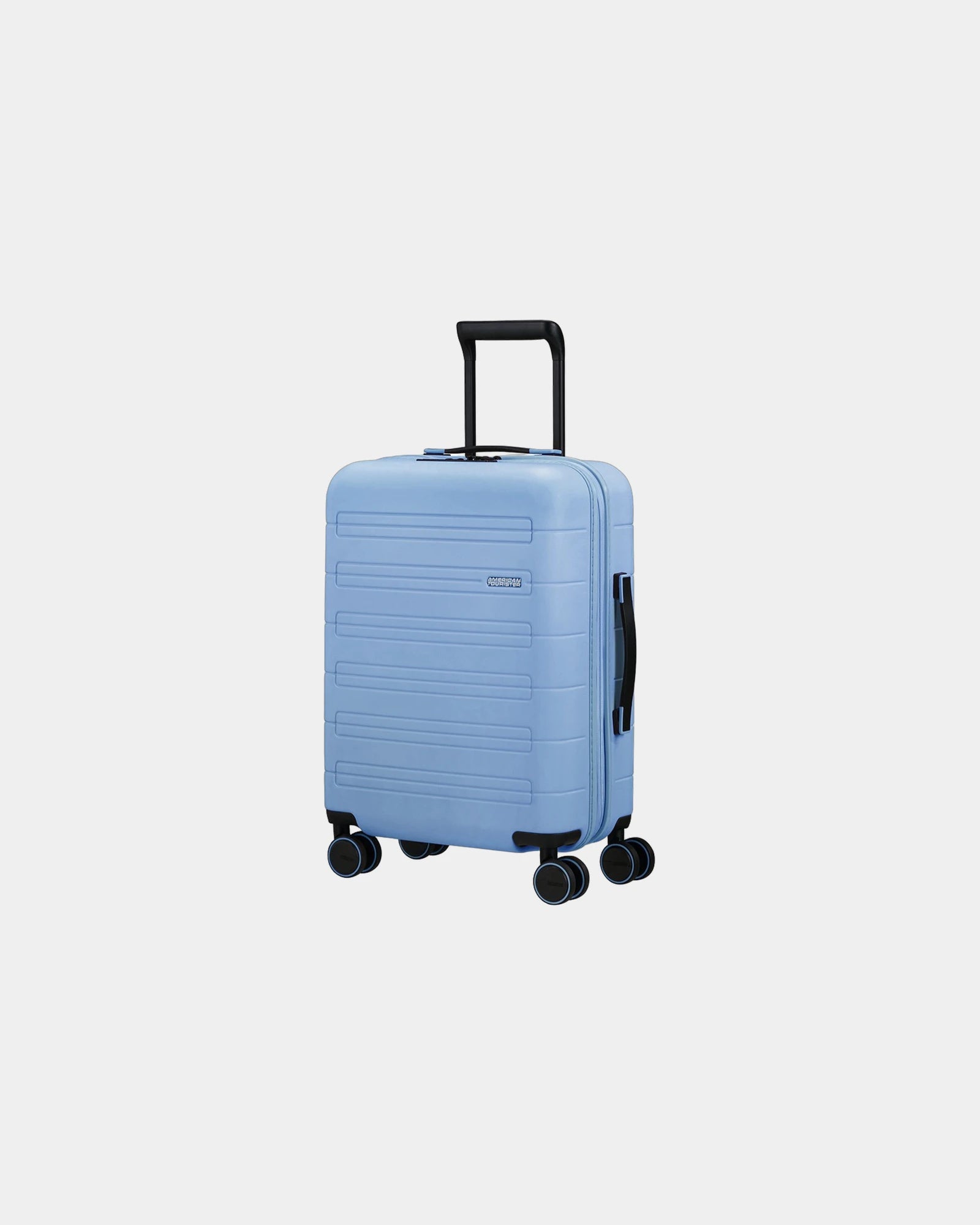 Valise polycarbonate 55 cm American Tourister à personnaliser - Bleu Ciel