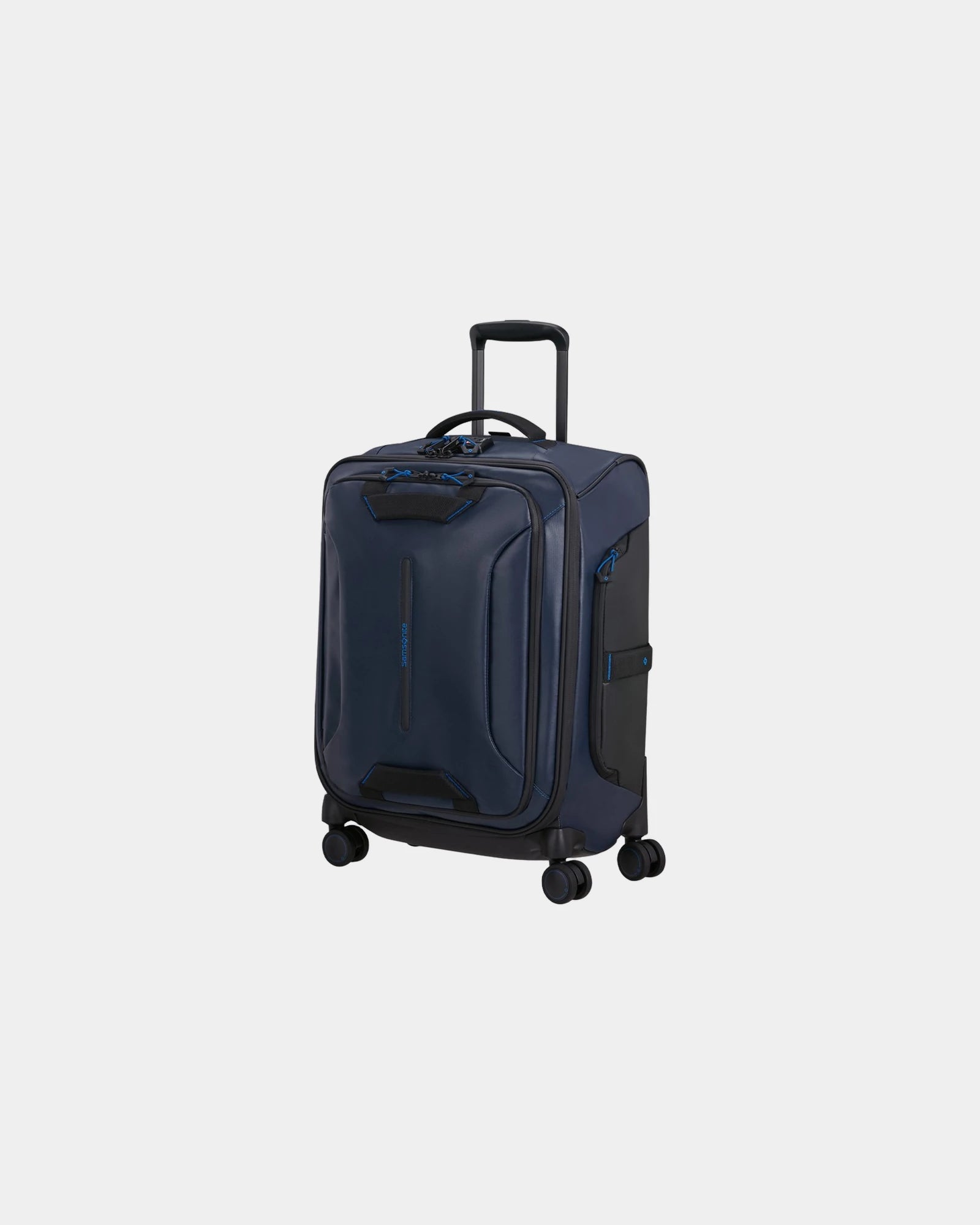 Valise 4 roues recyclée Samsonite Ecodiver 55 cm à personnaliser - Bleu Marine