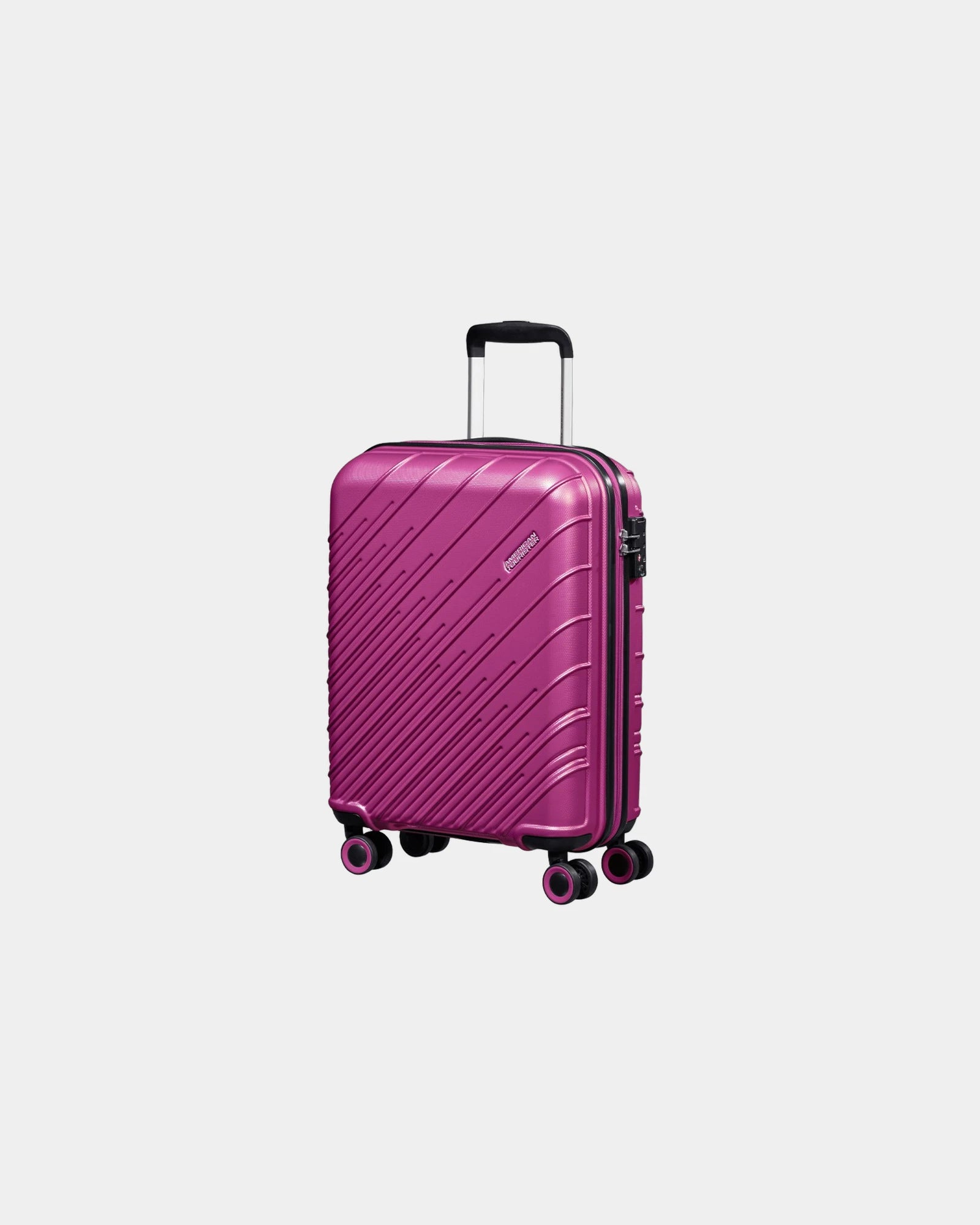 Valise 4 roues polyester recyclé American Tourister à personnaliser - Fuchsia