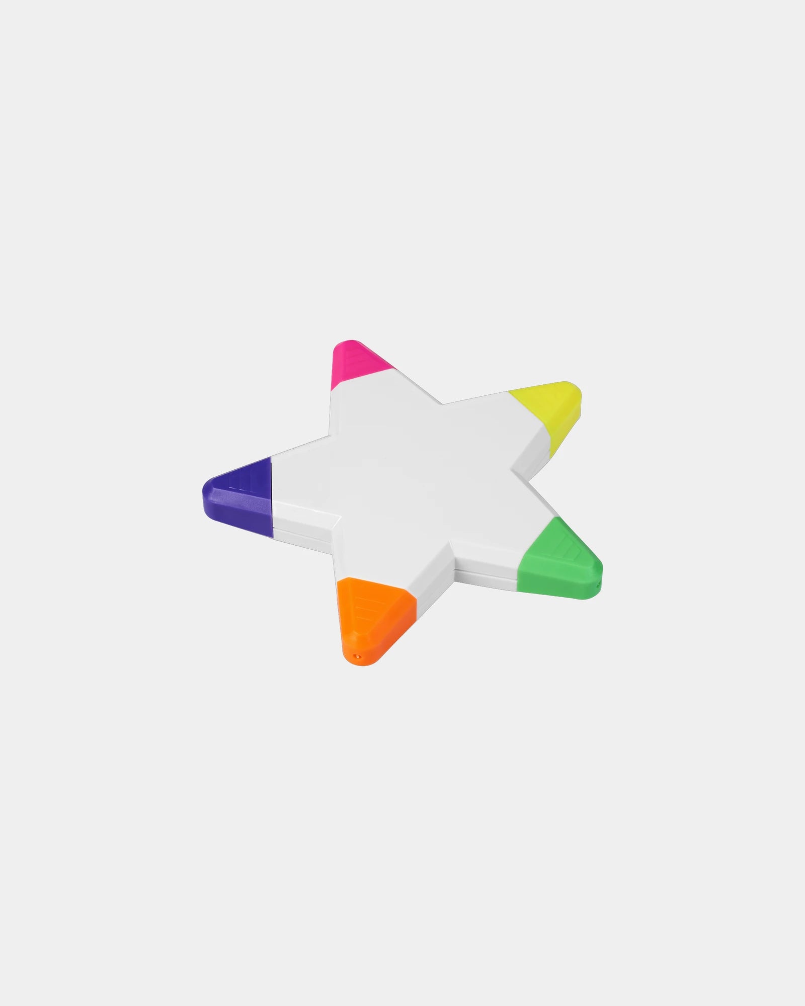 Surligneurs étoile x5 couleurs Solvig à personnaliser - Blanc