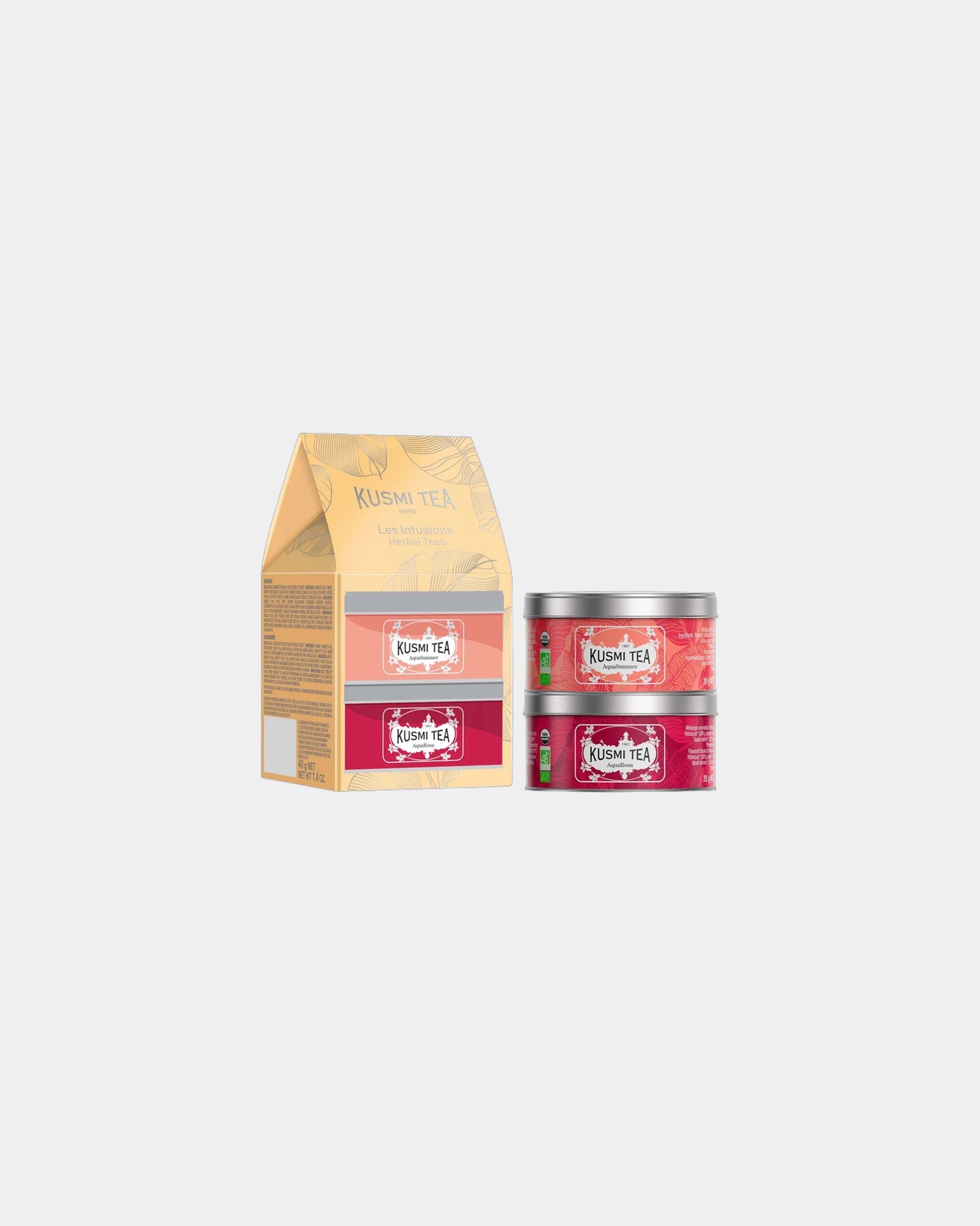 Coffret 2 miniatures bio Kusmi Tea à personnaliser - Non Renseigné