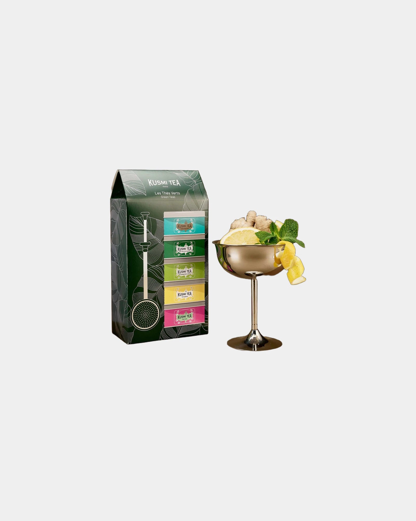 Coffret 5 boîtes thés verts bio Kusmi Tea à personnaliser - 2