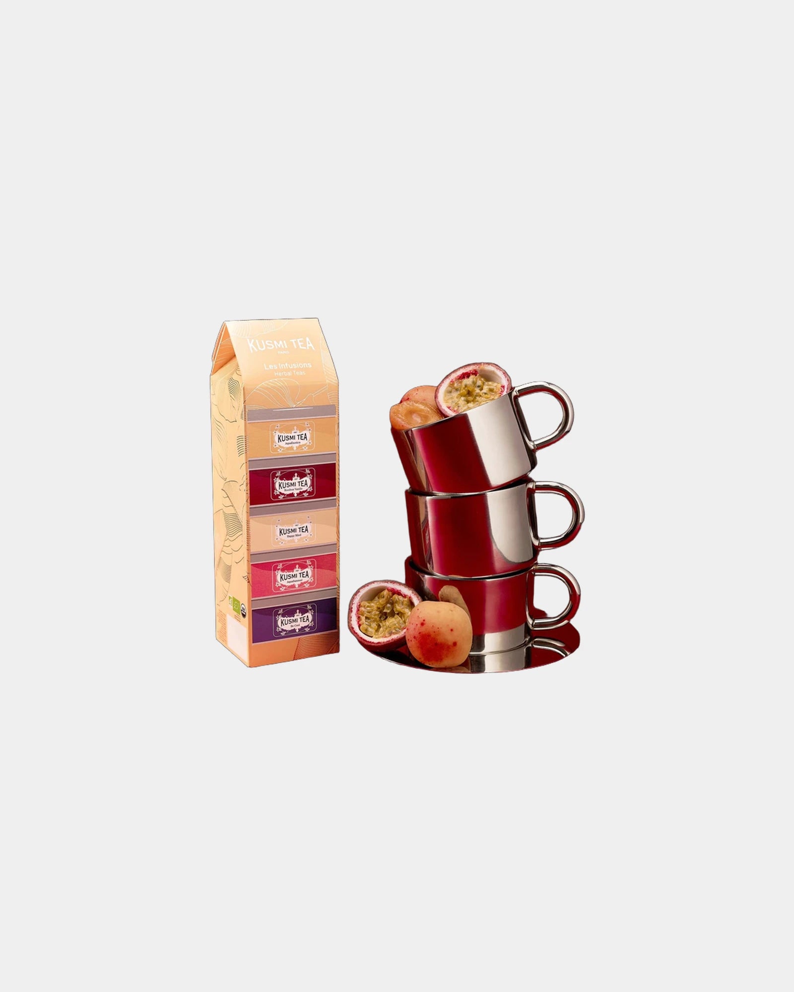Infusions bio assortiment 5 boîtes métal Kusmi Tea à personnaliser - 3