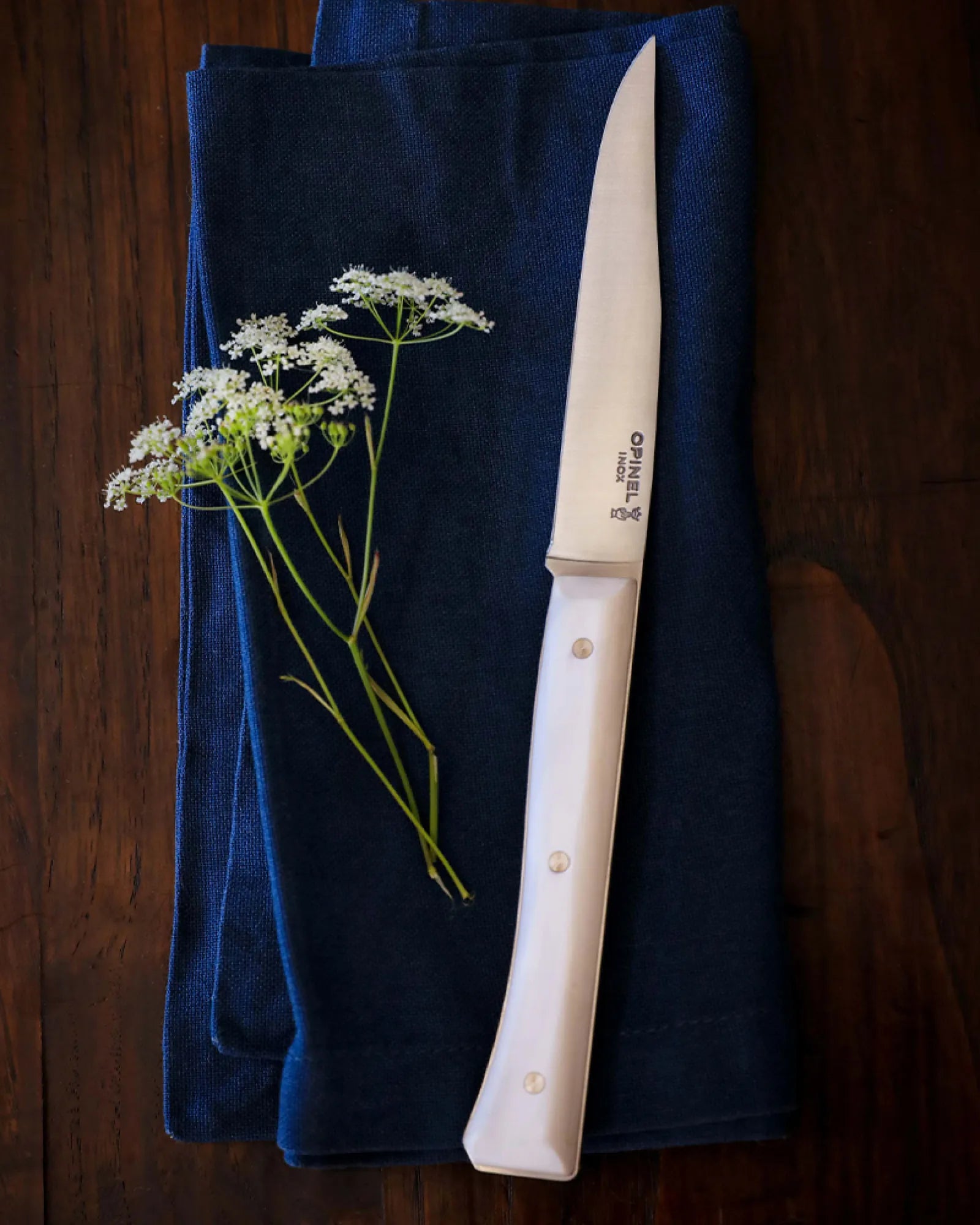 Coffret de 4 couteaux de table Facette Frêne Opinel à personnaliser - 14