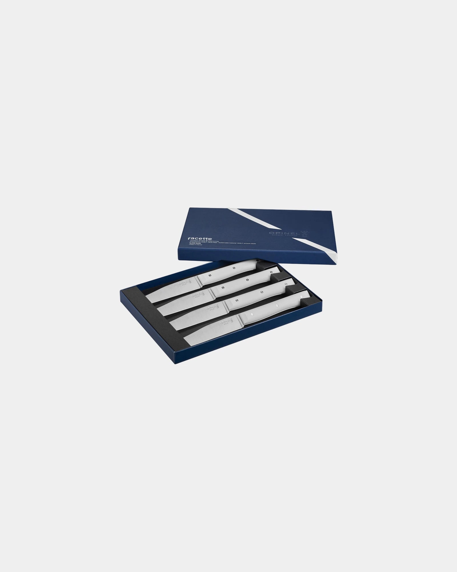Coffret de 4 couteaux de table Facette Frêne Opinel à personnaliser - 13