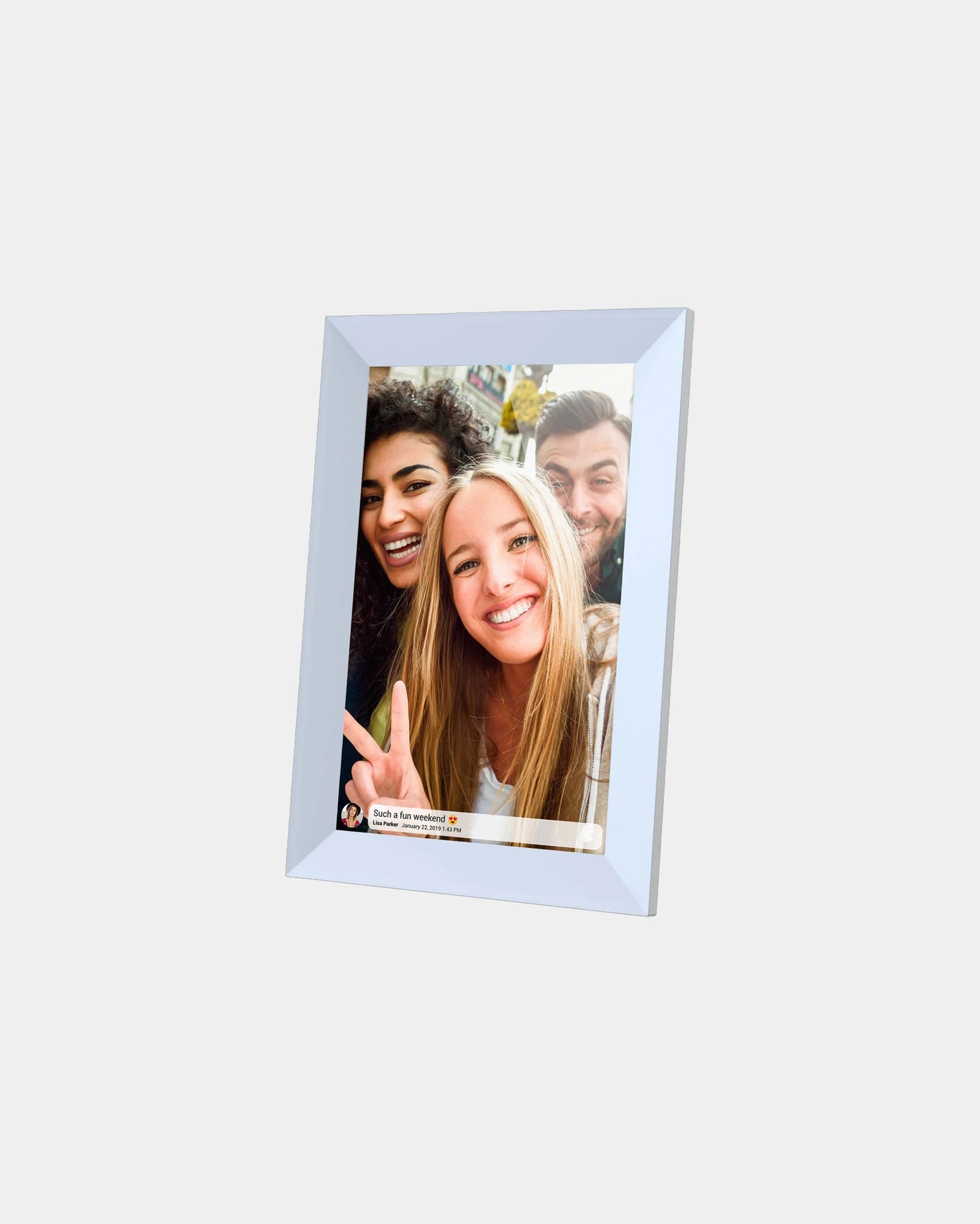 Cadre photo numérique 10" éco à personnaliser - Blanc