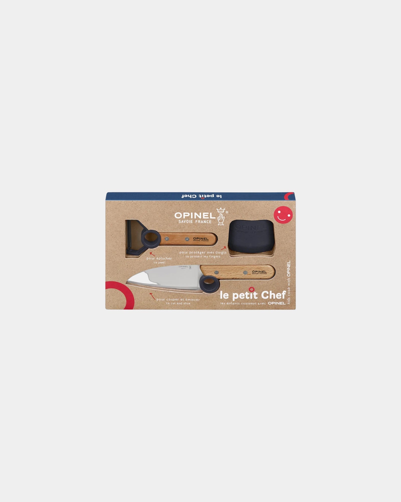 Kit cuisine acier inox Opinel Le Petit Chef à personnaliser - Blue