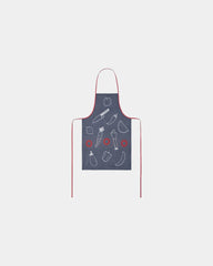 Tablier enfant coton jacquard Opinel à personnaliser - Blue