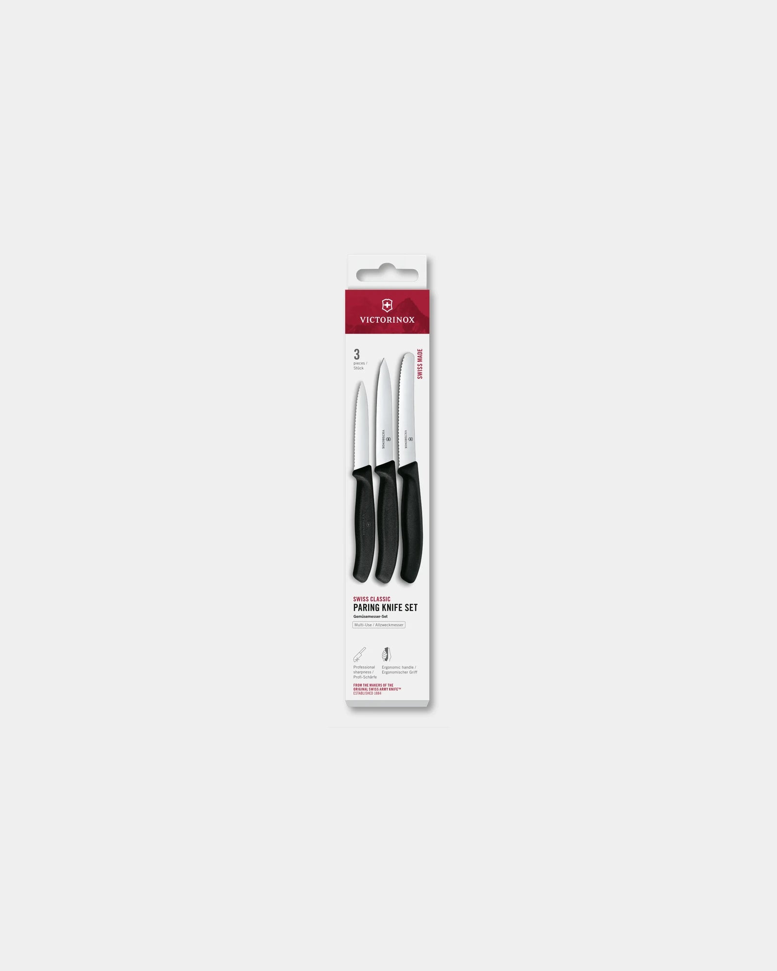 Set de couteaux d’office inox Victorinox 11 cm à personnaliser - Noir