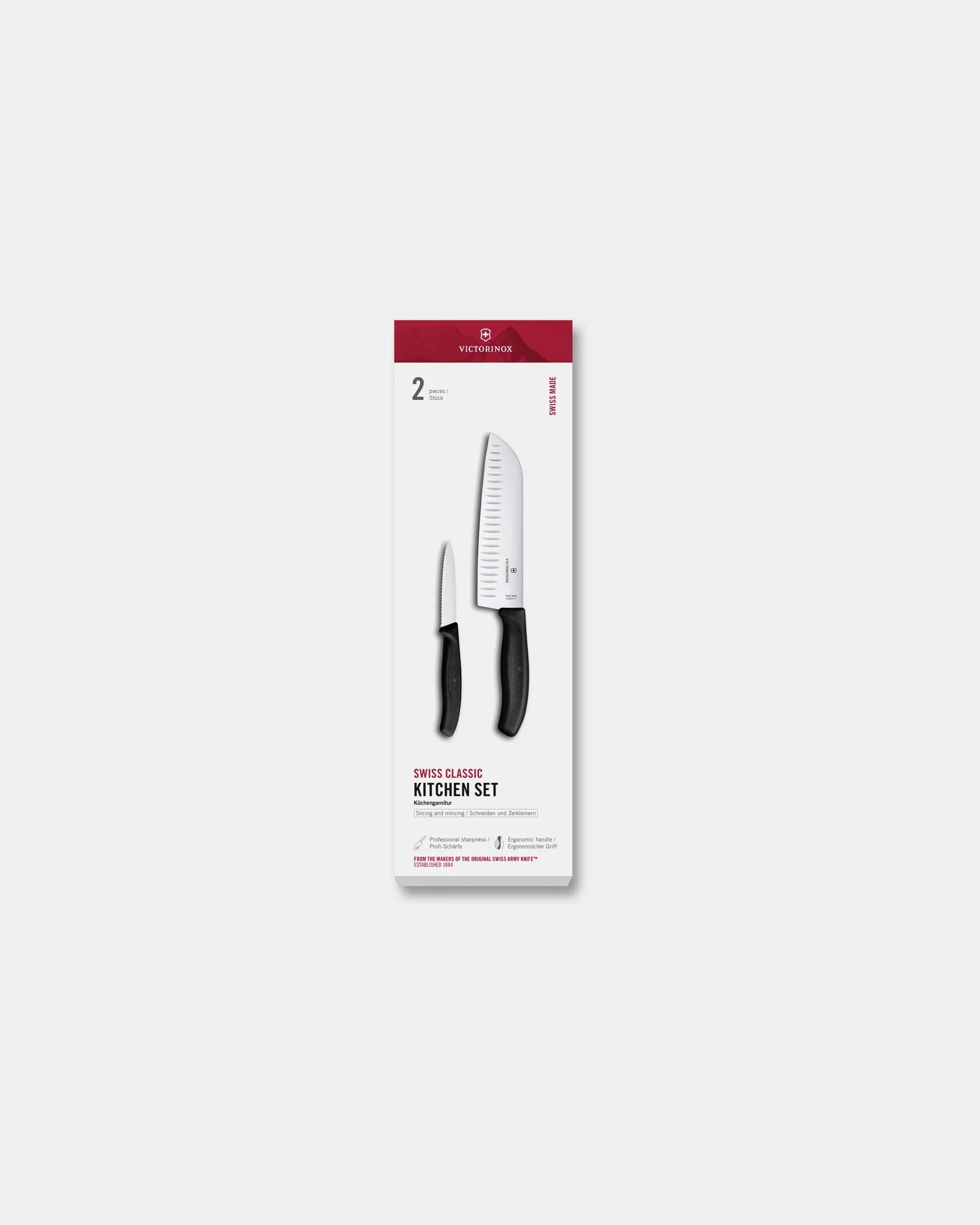Set de cuisine inox Victorinox 2 pièces à personnaliser - Noir