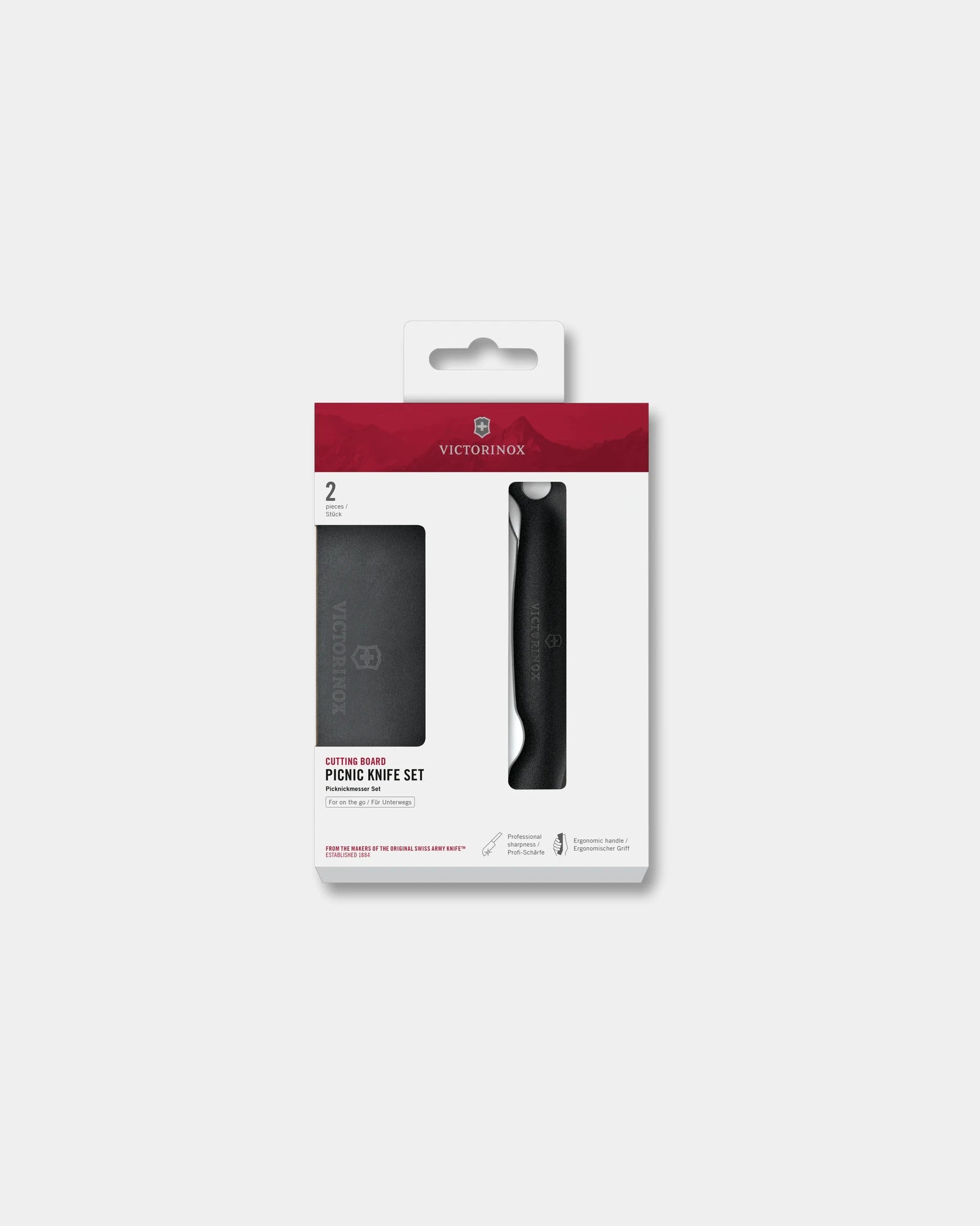 Set planche à découper et couteau Victorinox 11 cm à personnaliser - Noir