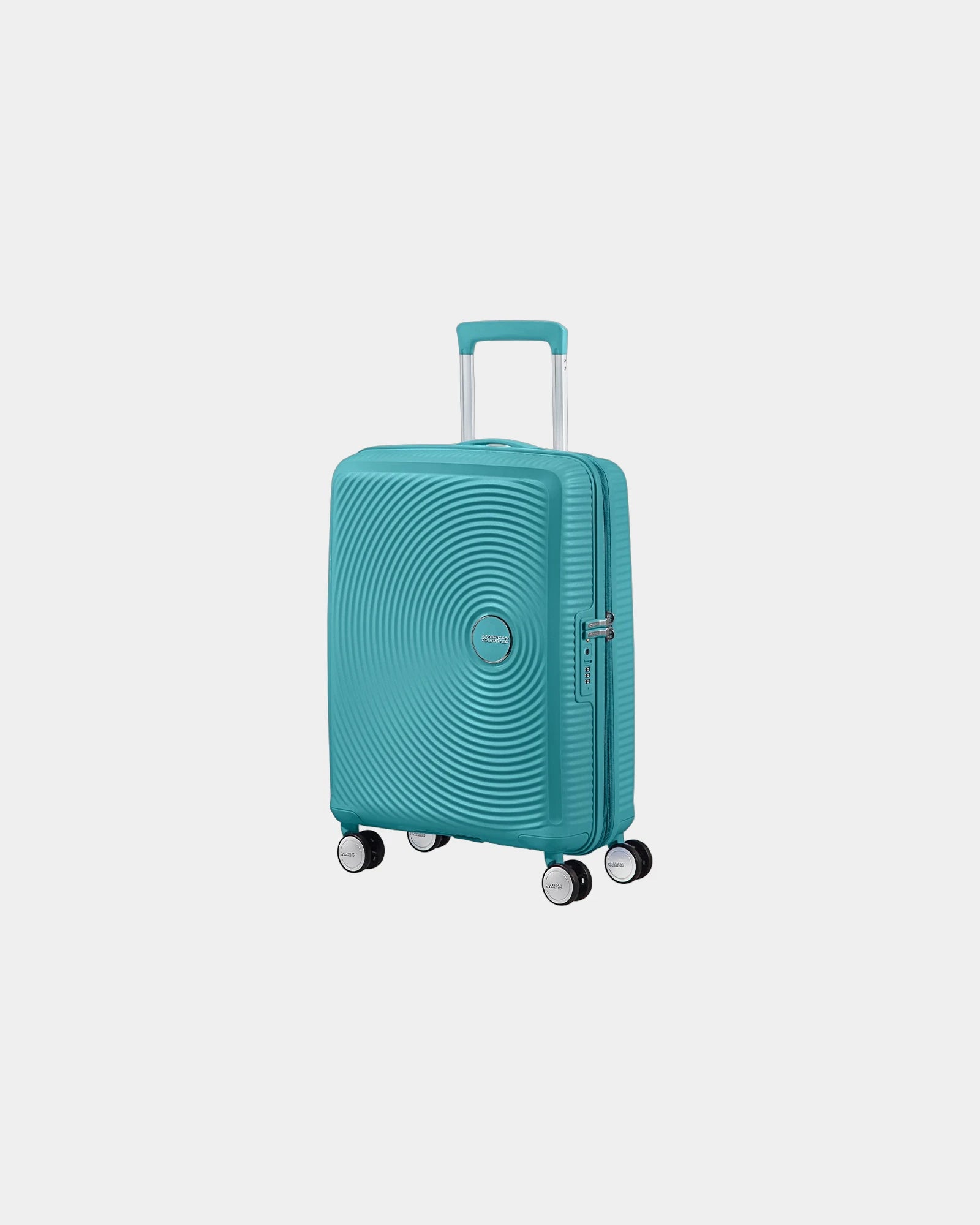Valise polypropylène extensible American Tourister SoundBox à personnaliser - Bleu Turquoise