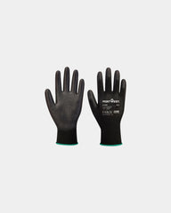 Gant enduit PU à personnaliser - Noir-Bleu Ciel