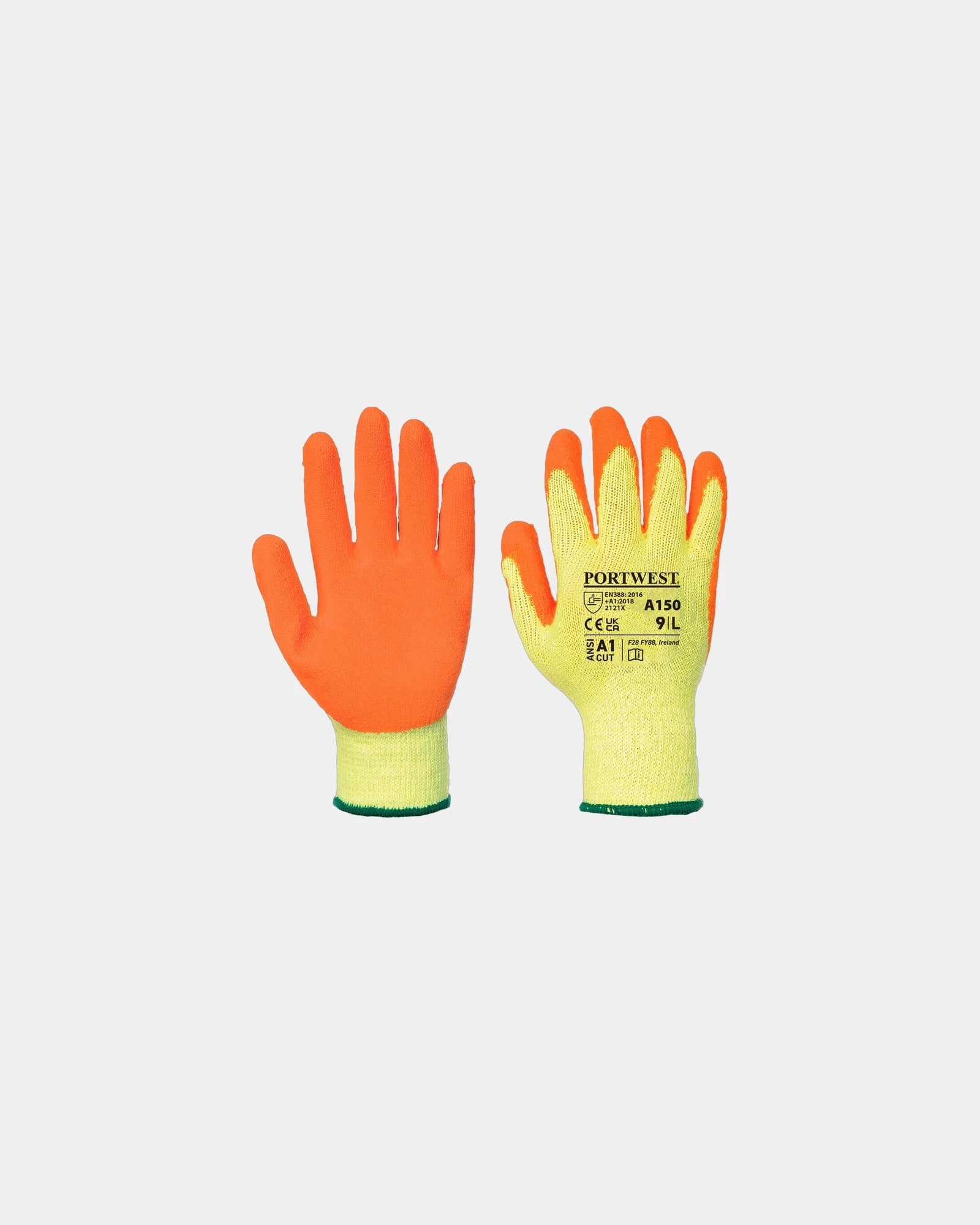 Gant tricoté enduit latex à personnaliser - Orange