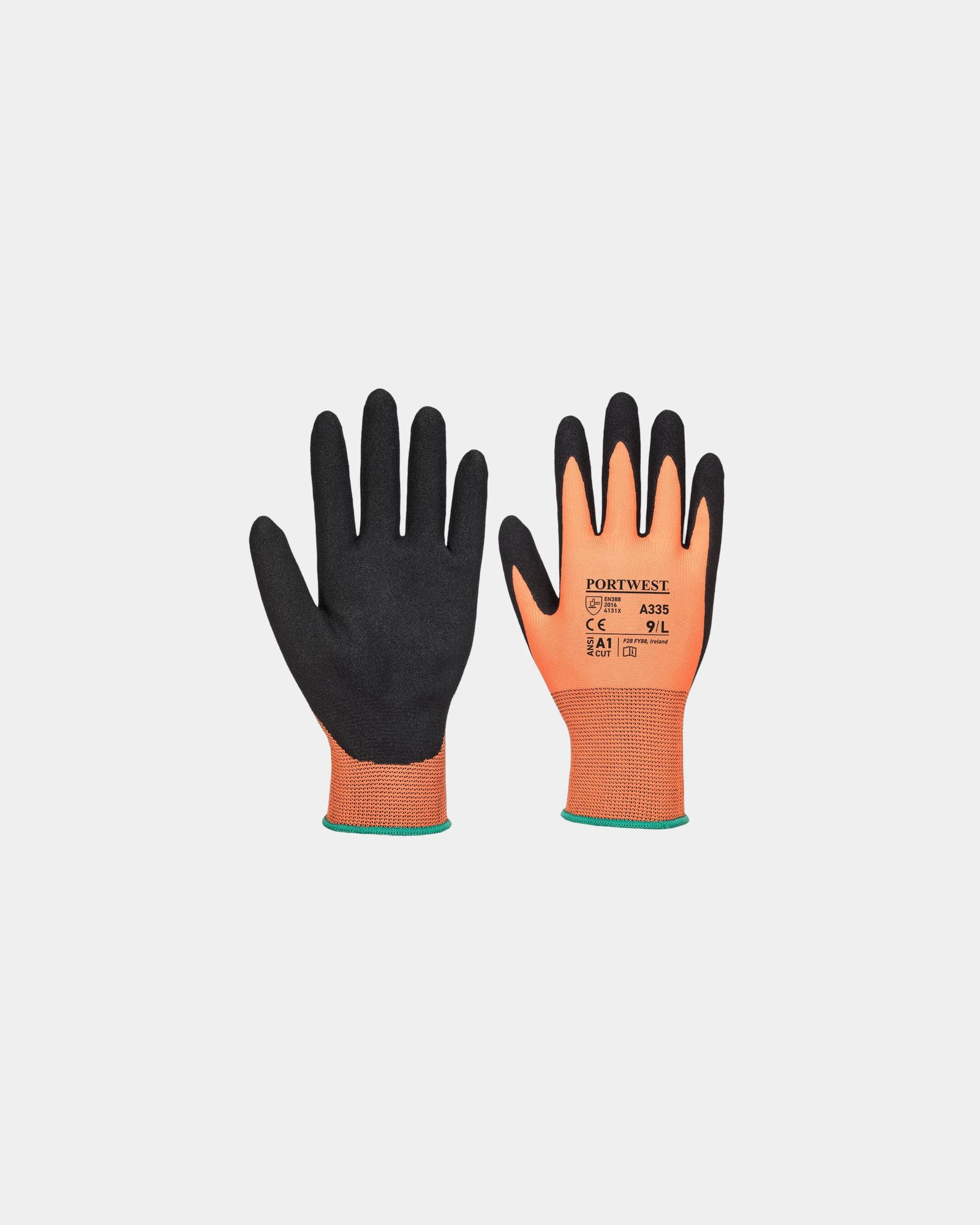 Gant nitrile sablé Dermi-Grip NPR15 à personnaliser - Orange