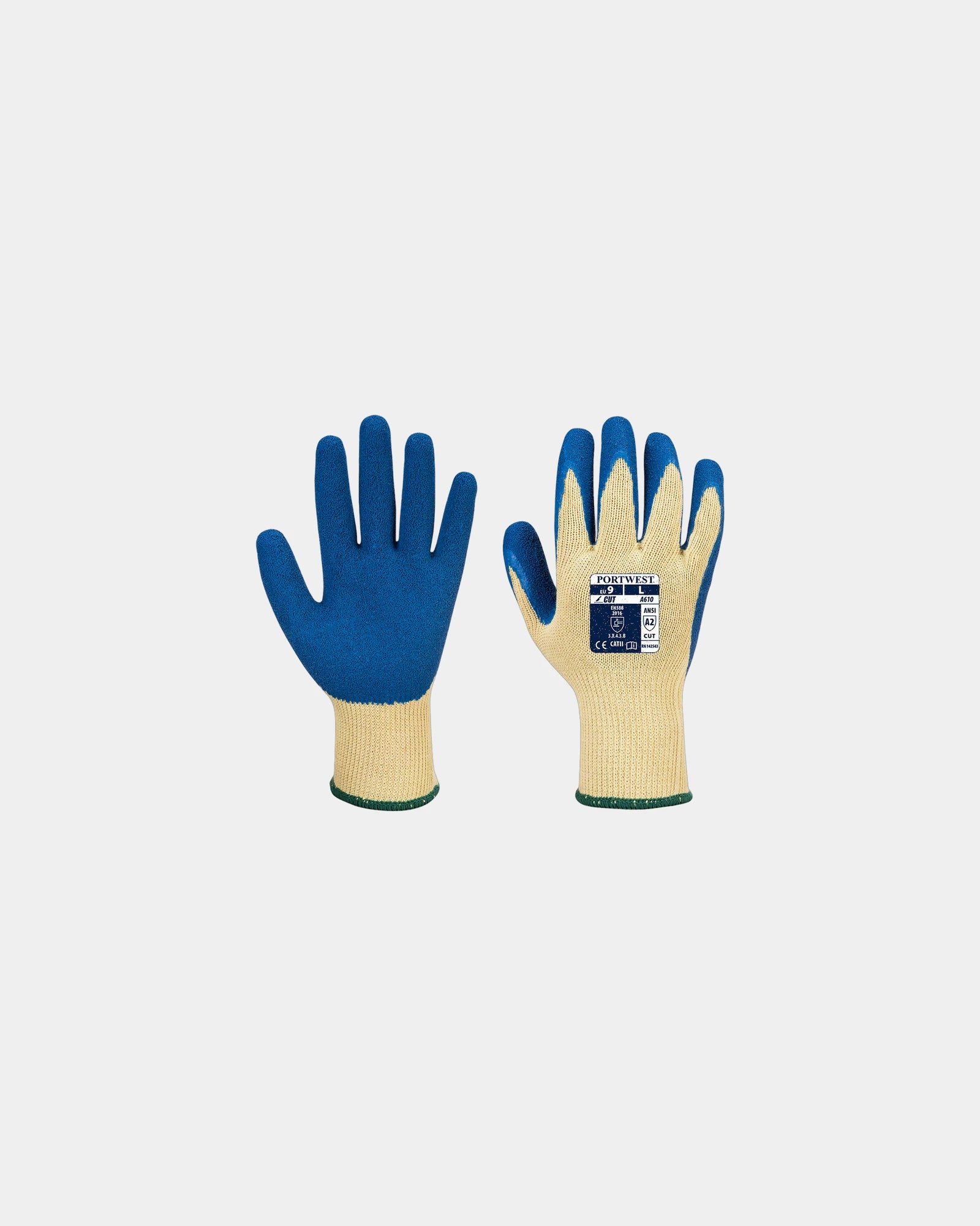 Gant tricot latex coupure 3 à personnaliser - Jaune-Noir