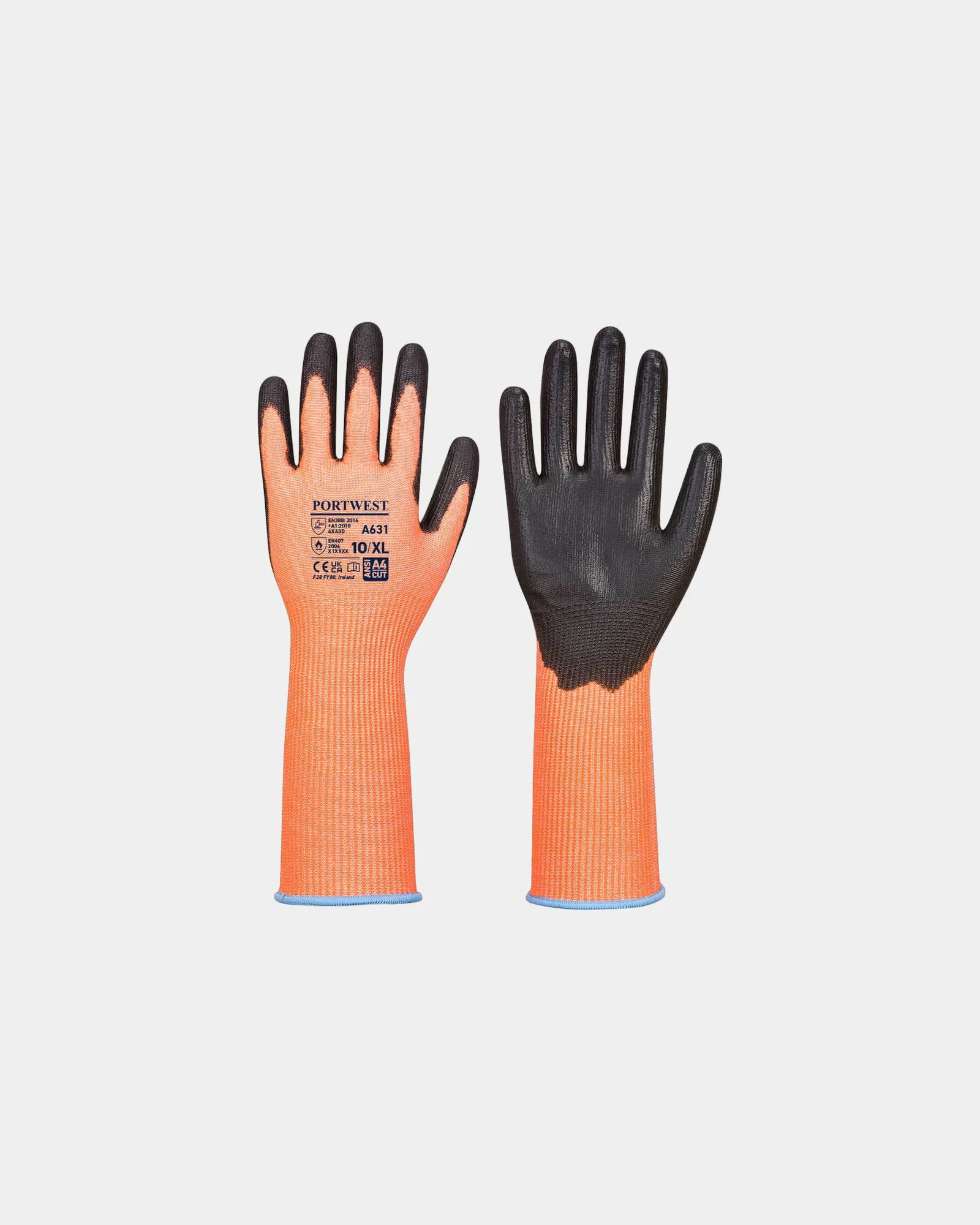 Gant anti coupure Vis-Tex à personnaliser - Orange