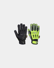 Gant hiver cuir de chèvre R3 Impact à personnaliser - Jaune-Noir