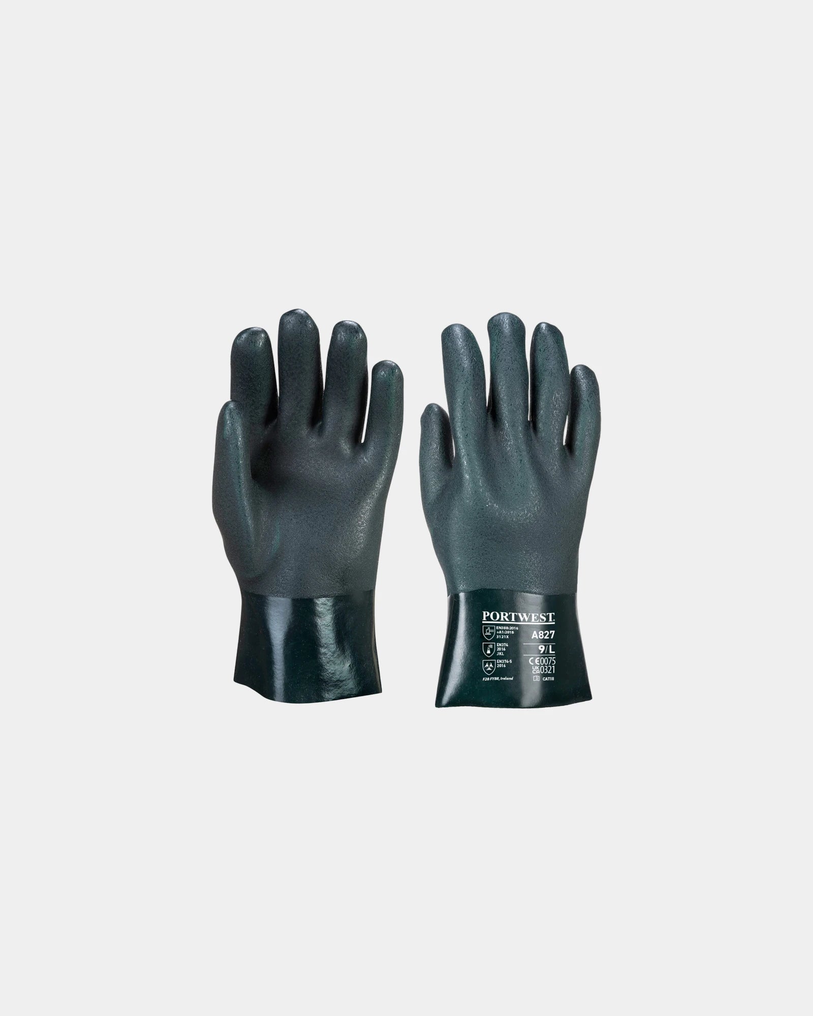 Gant PVC 27 cm double trempage à personnaliser - Vert