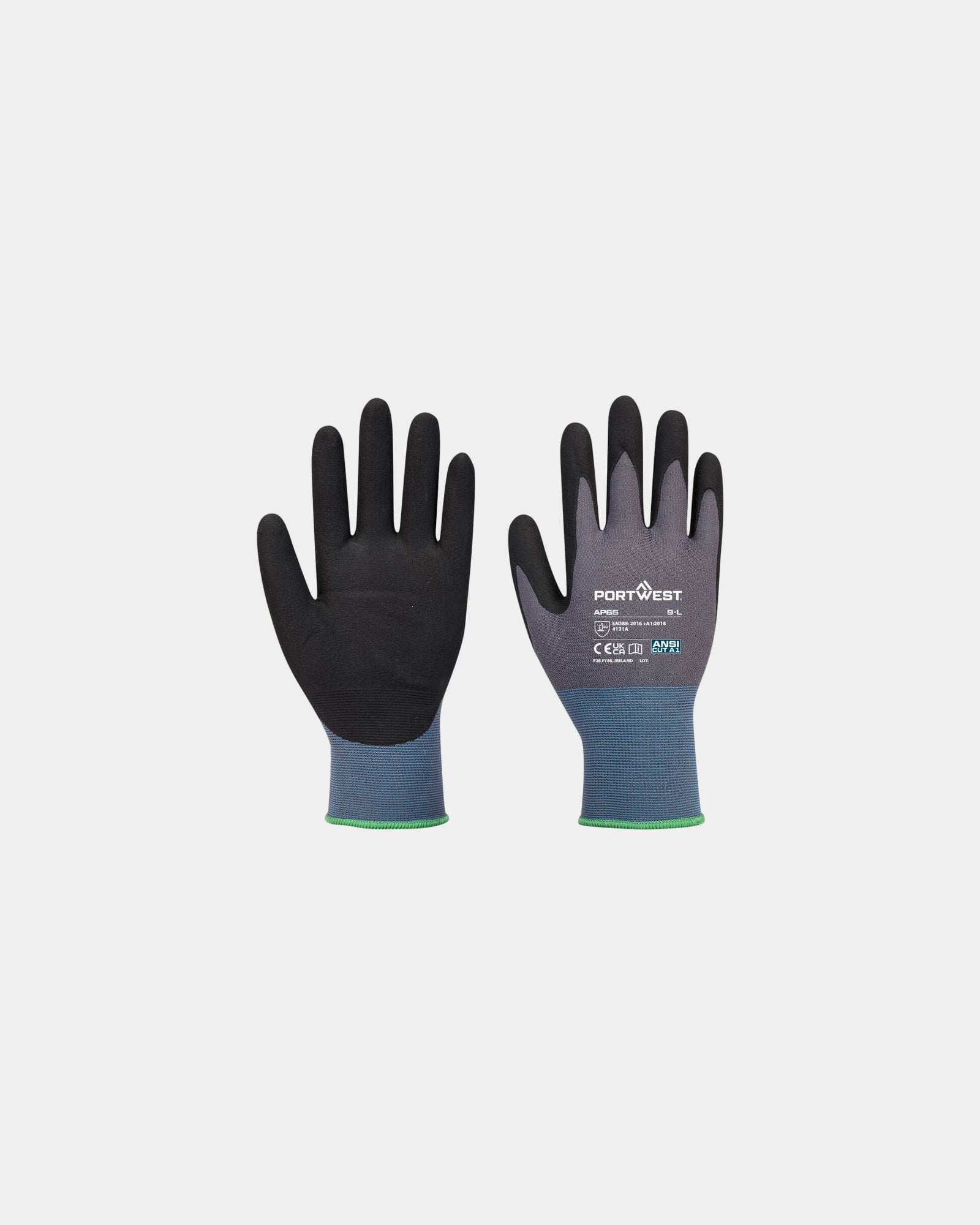 Gant mousse nitrile 100% coton 330 gr/m² à personnaliser - Kaki