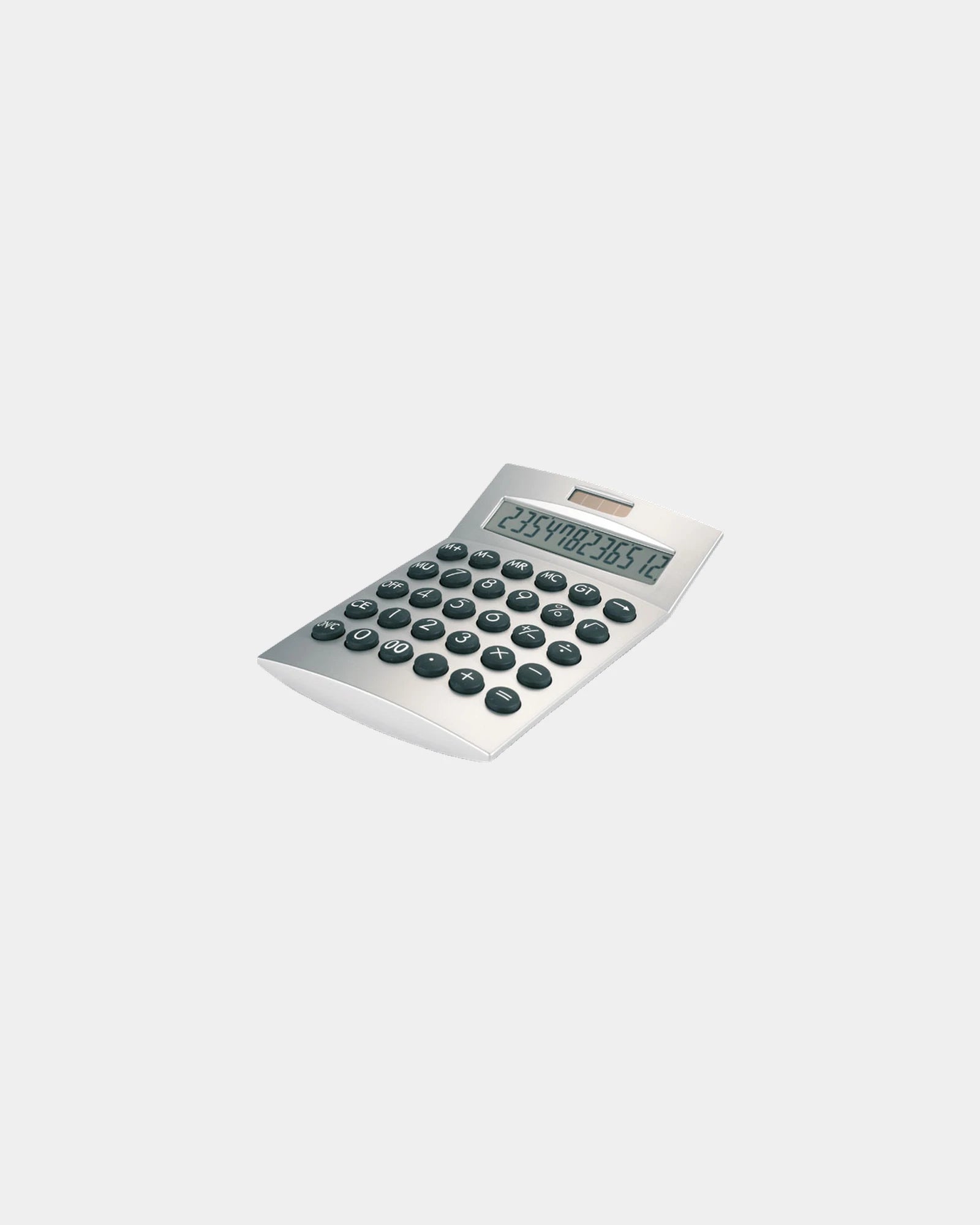 Calculatrice 12 chiffres MIDOCEAN à personnaliser - Argent Mat