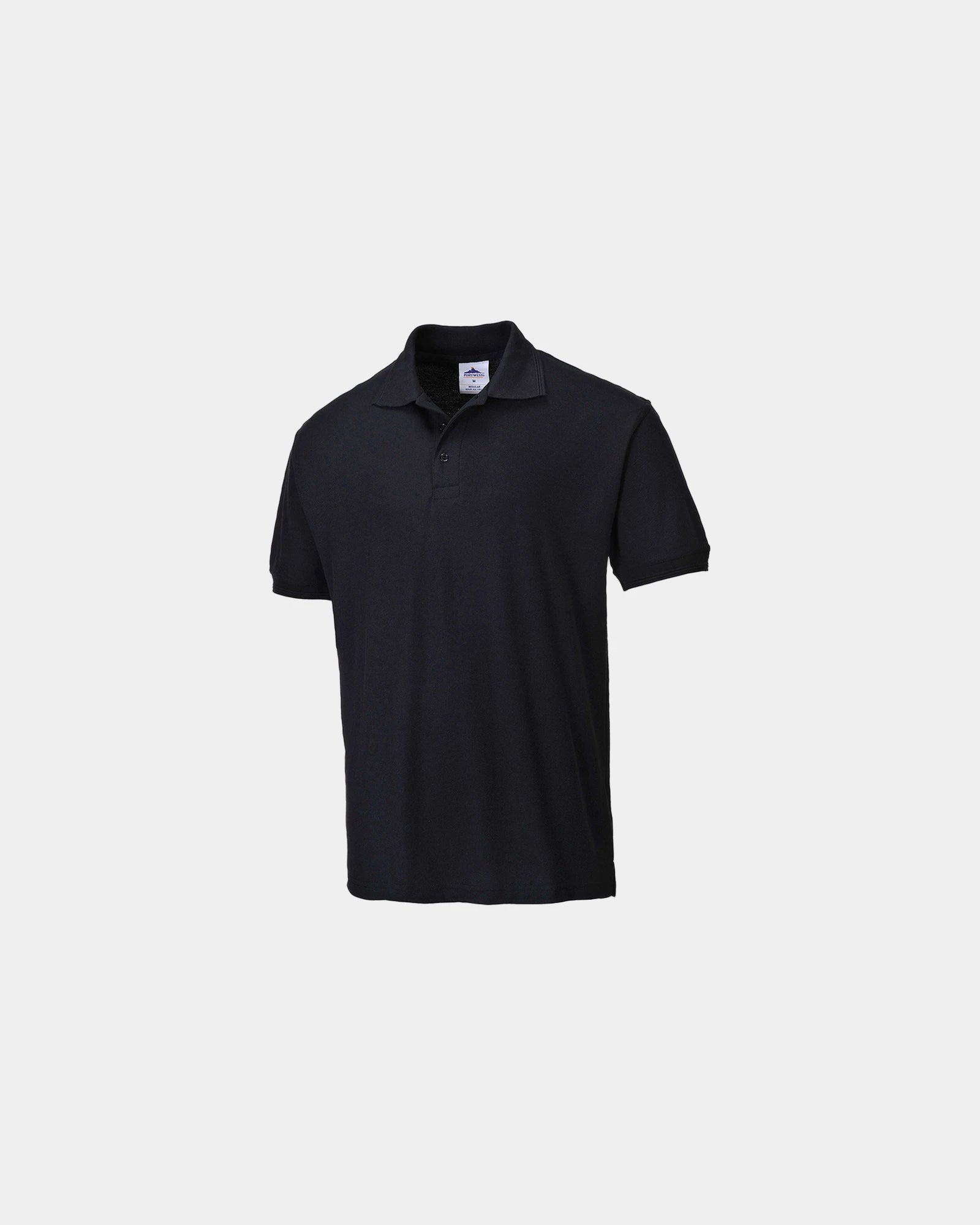 Polo maille piqué polyester à personnaliser - Noir-Bleu Ciel