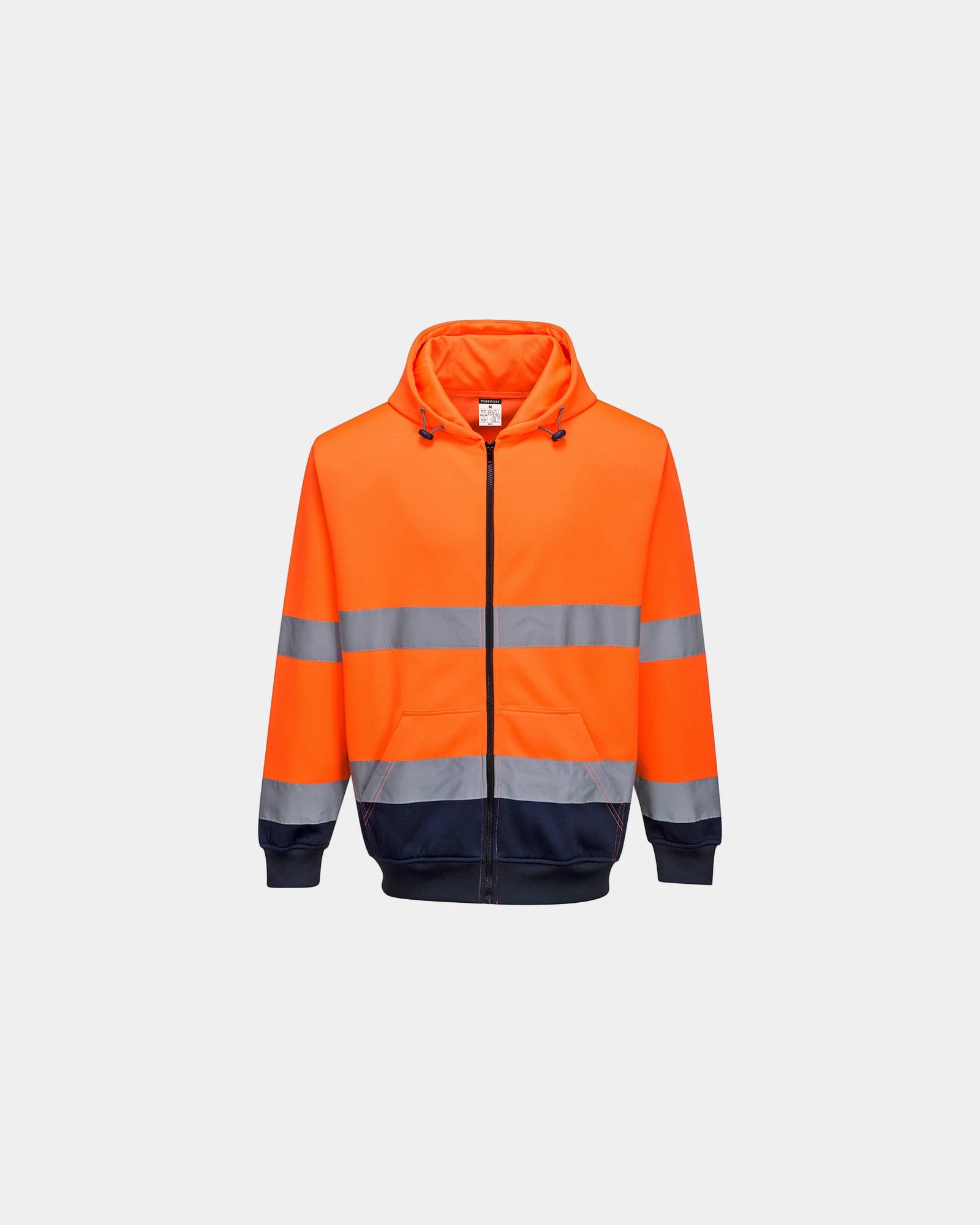 Sweat à capuche bicolore à personnaliser - Orange