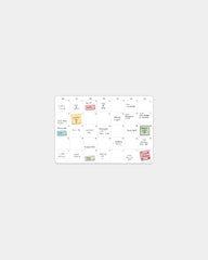Calendrier mensuel adhésif Bambook 35.4 x 24.4 cm à personnaliser - Blanc