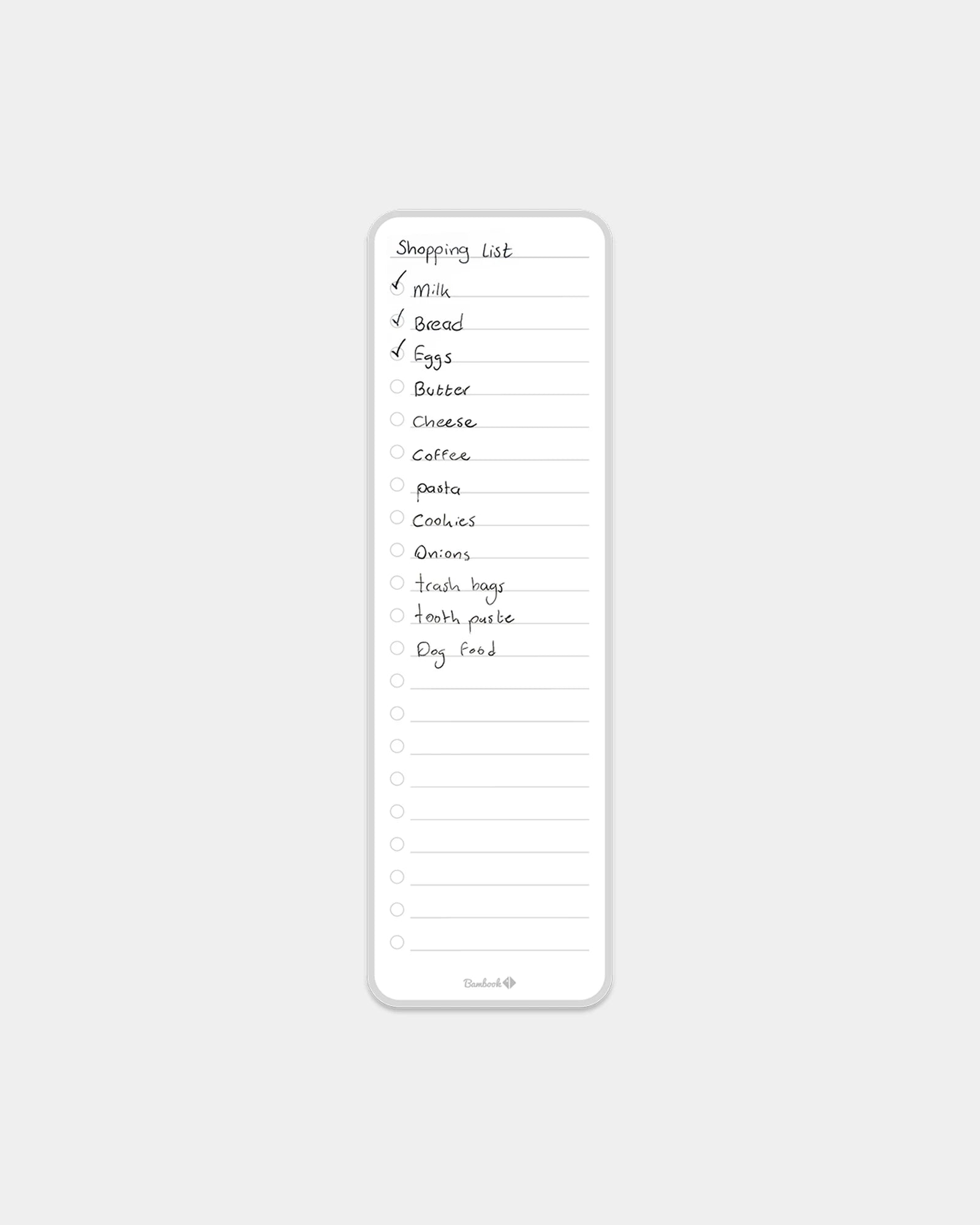Lista de compras adesiva Bambook para personalizar - Branco
