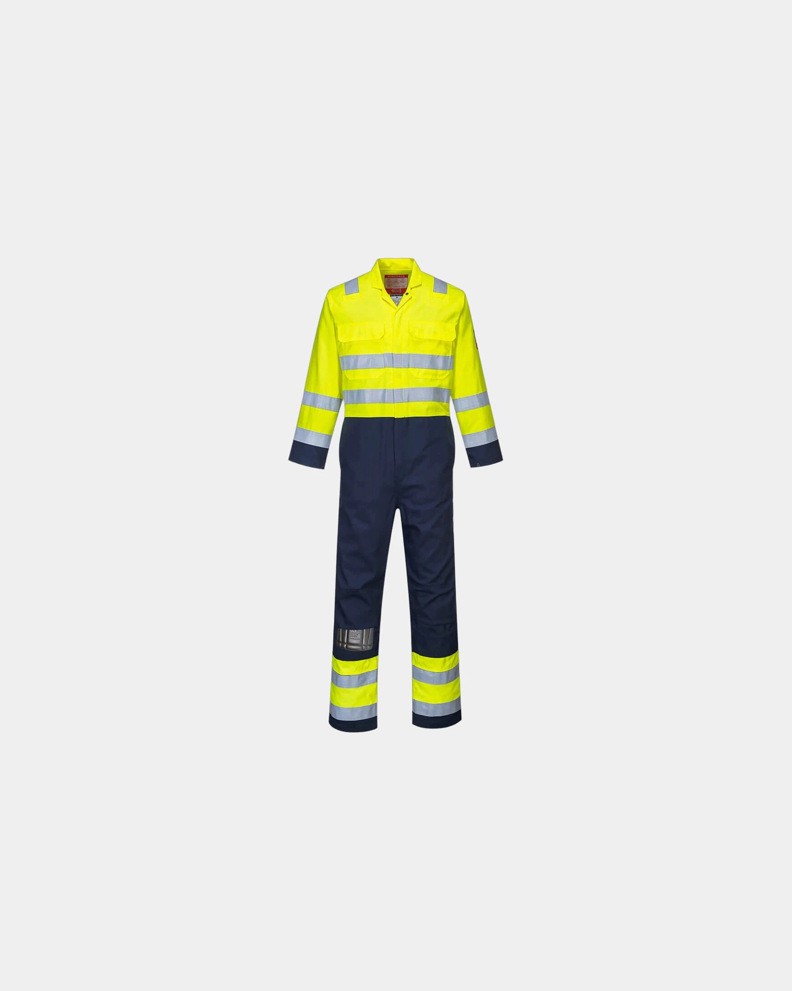 Combinaison antistatique haute visibilité à personnaliser - Jaune-Bleu Marine